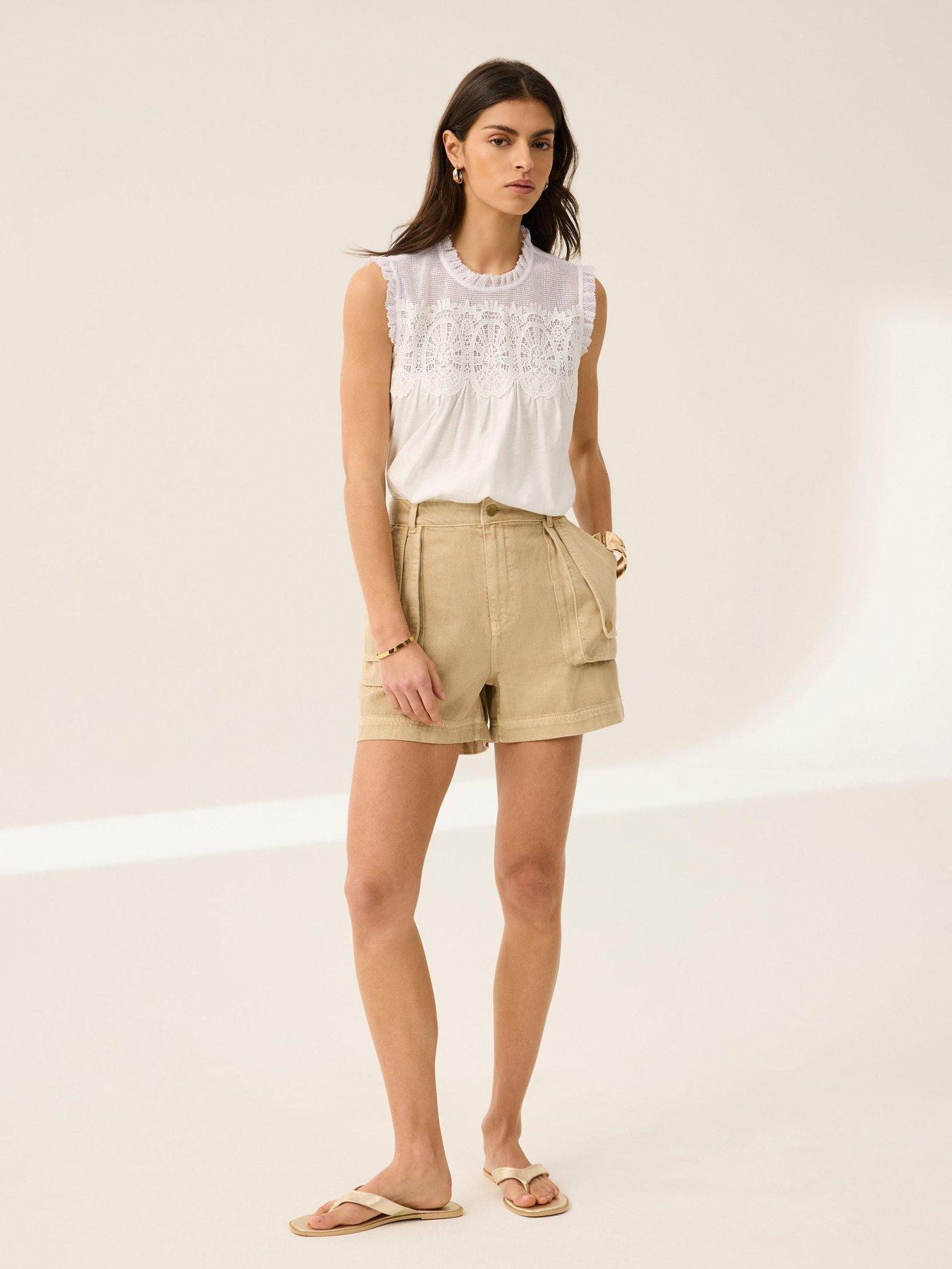 mint-velvet-sand-pocket-detail-shortoutfit