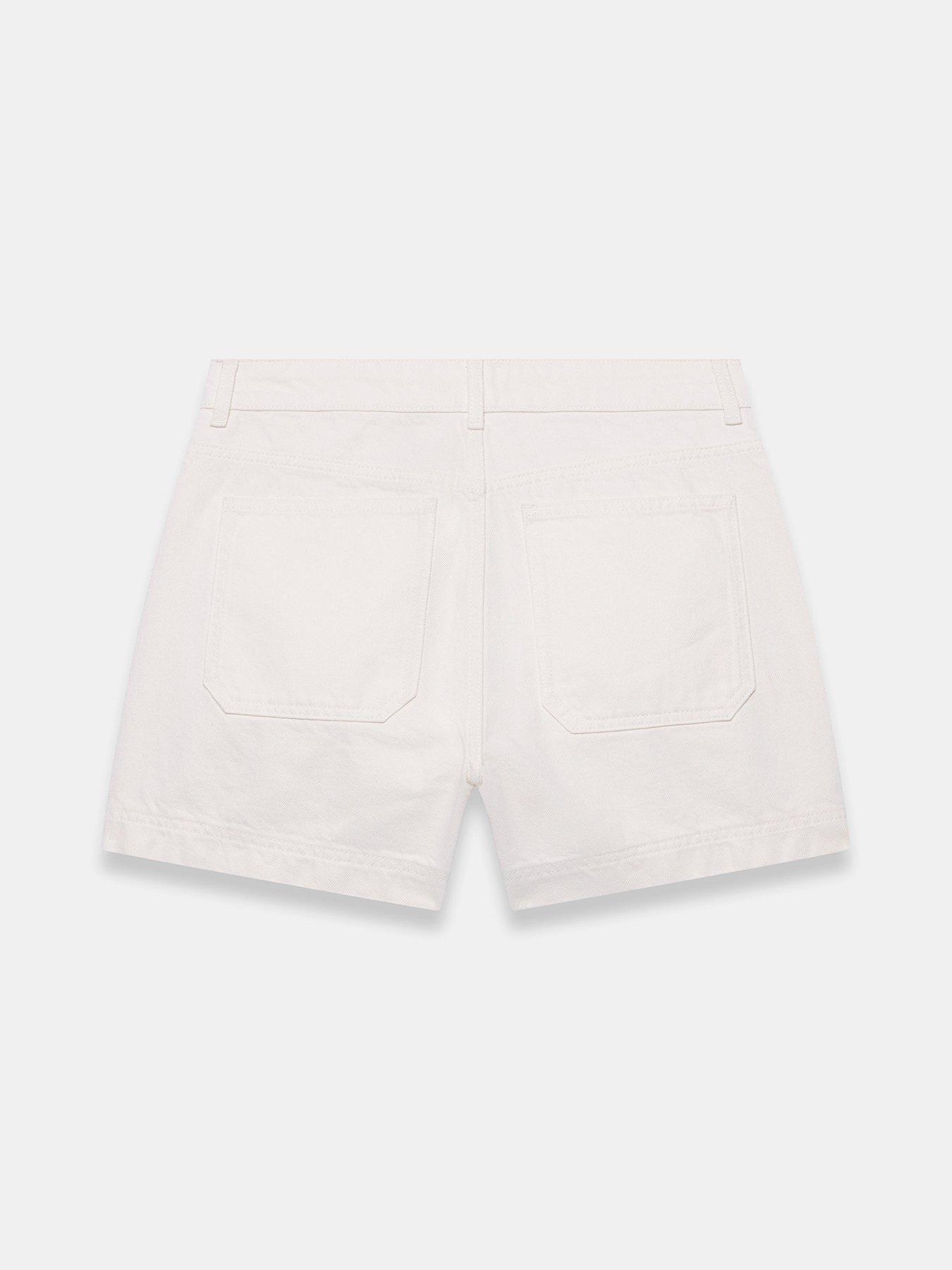 Image 6 of 6 of Mint Velvet Utility Pocket Detail Denim Shorts - Ivory