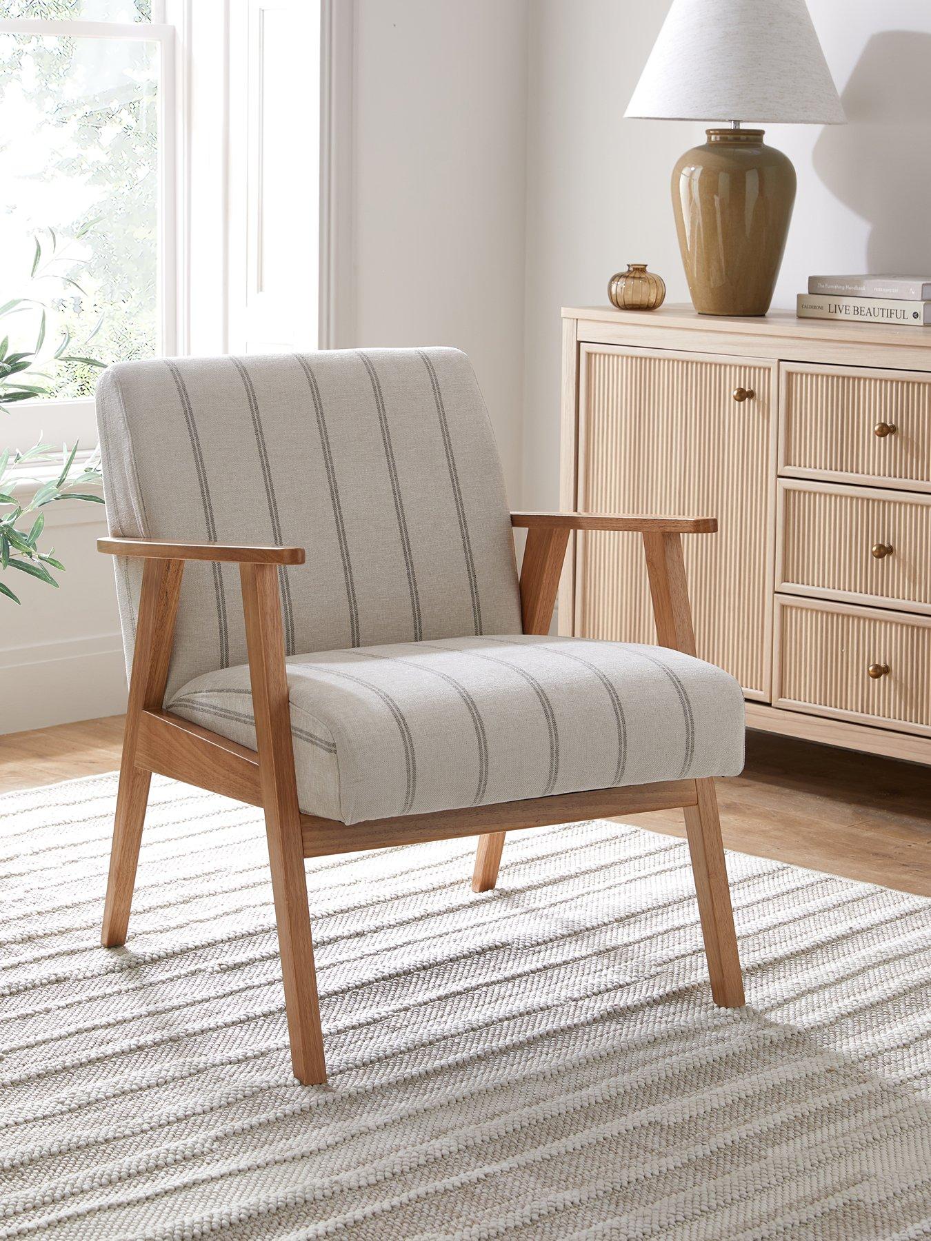 Image 1 of 7 of The Very Collection Cora Stripe Accent Chair