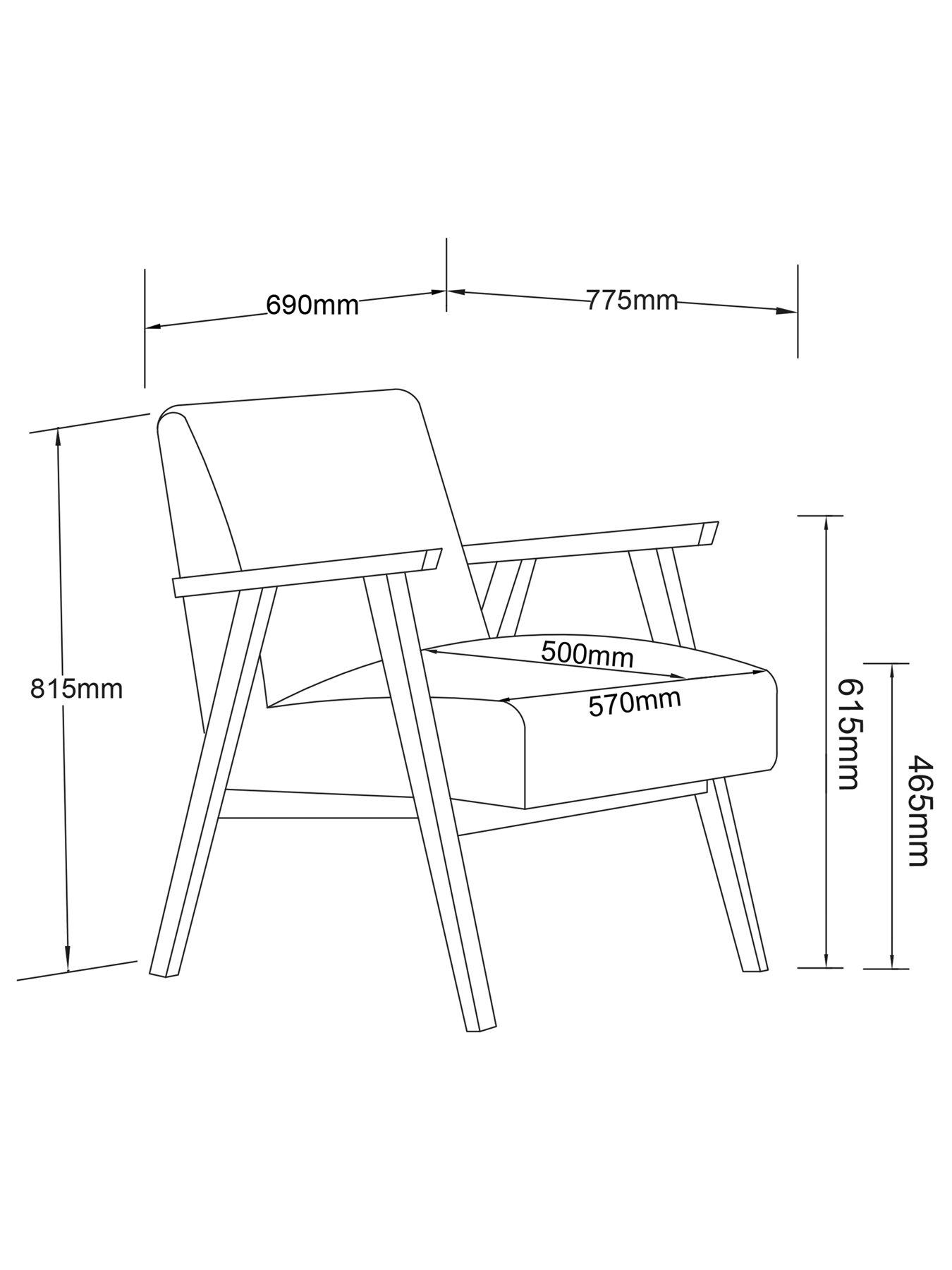 Image 7 of 7 of The Very Collection Cora Stripe Accent Chair