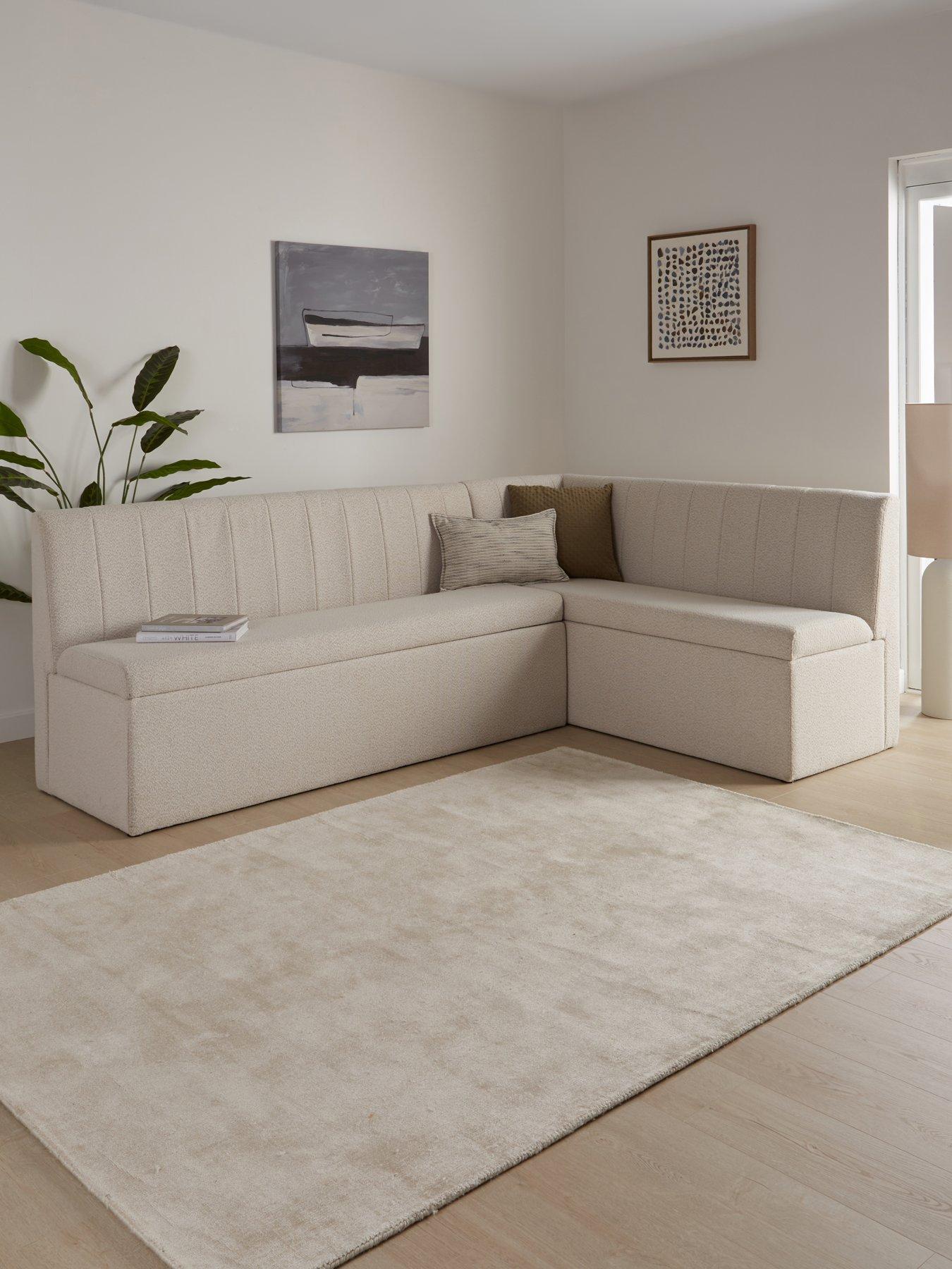 The Very Collection Sander Corner Storage Booth In Boucle