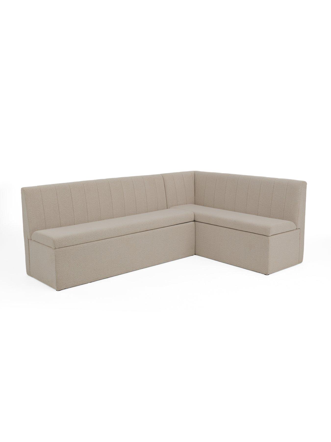 Image 3 of 7 of The Very Collection Sander Corner Storage Booth In Boucle