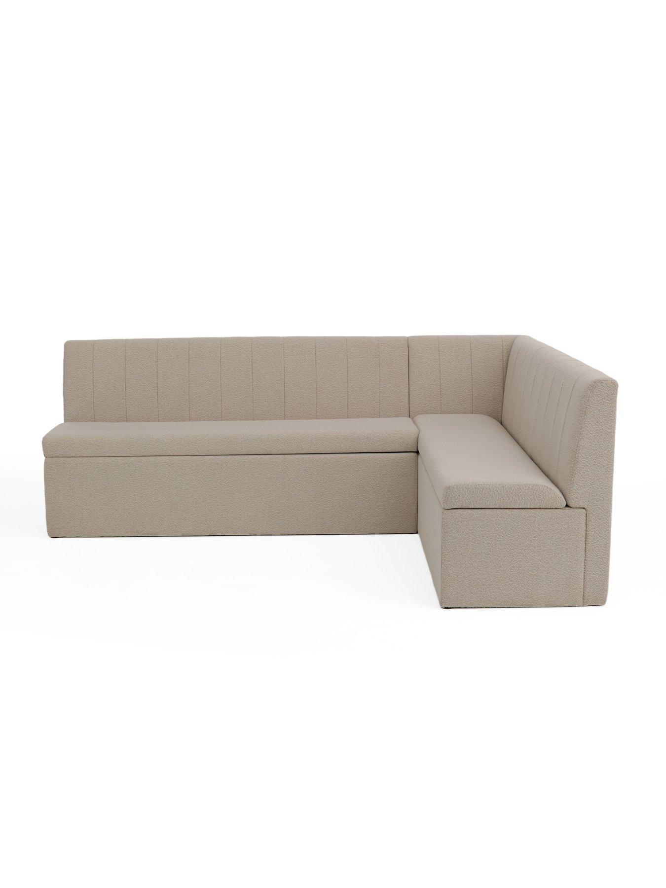 Image 4 of 7 of The Very Collection Sander Corner Storage Booth In Boucle