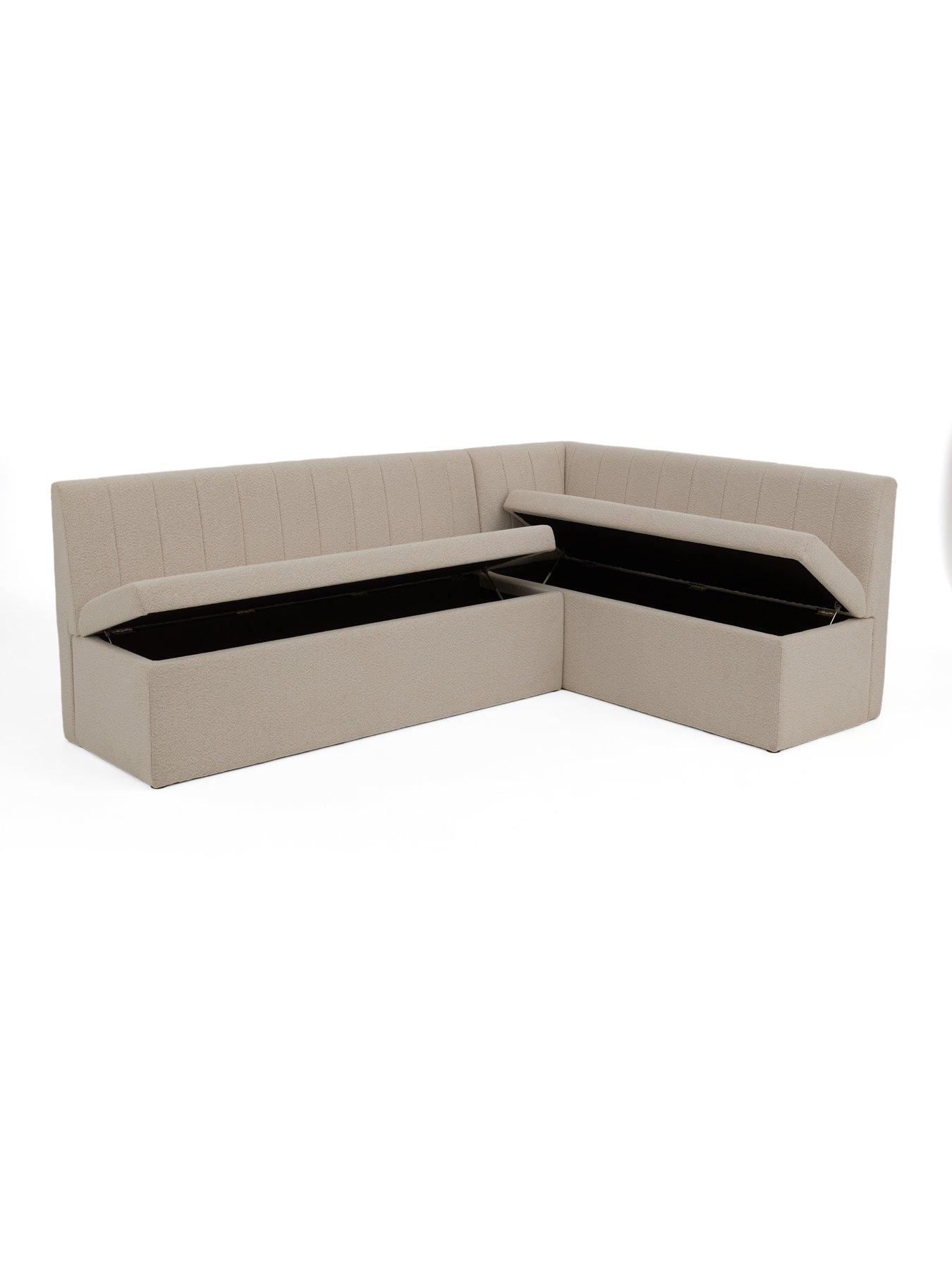 Image 5 of 7 of The Very Collection Sander Corner Storage Booth In Boucle