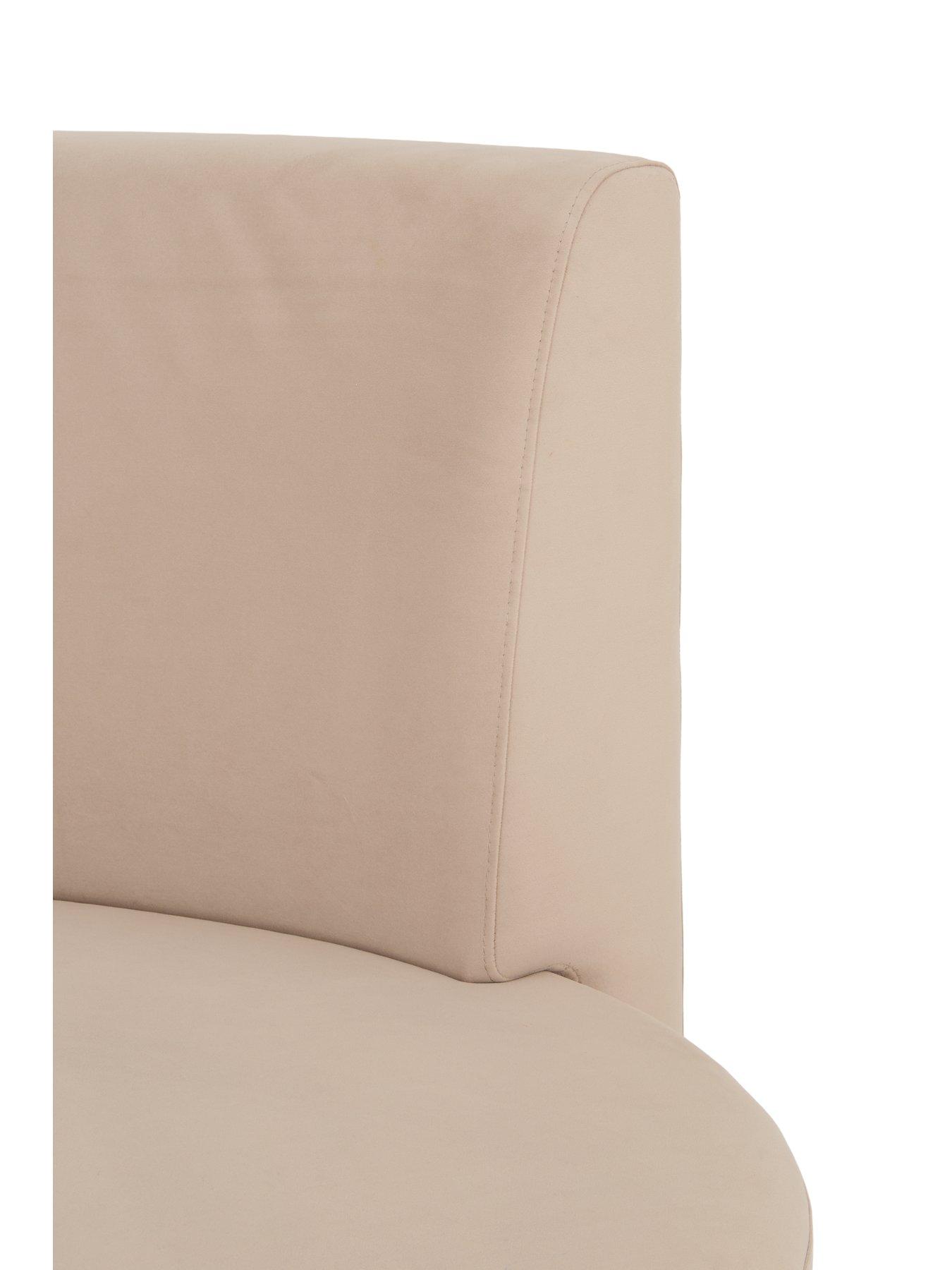 Image 5 of 7 of The Very Collection Esme Curved Velvet Dining Booth - Taupe