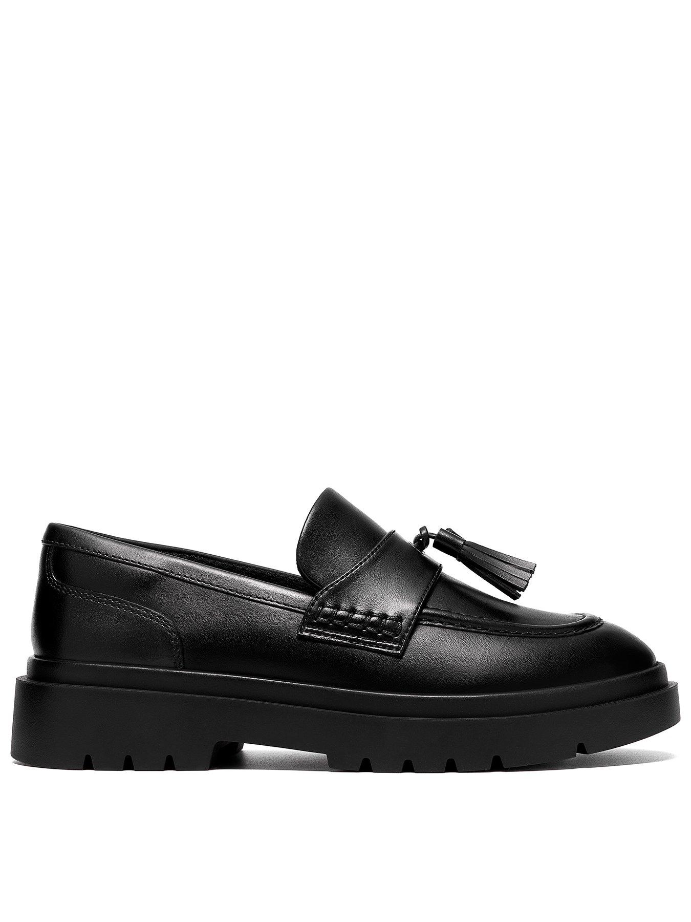 Clarks Youth Derry Leather Loafer - Black