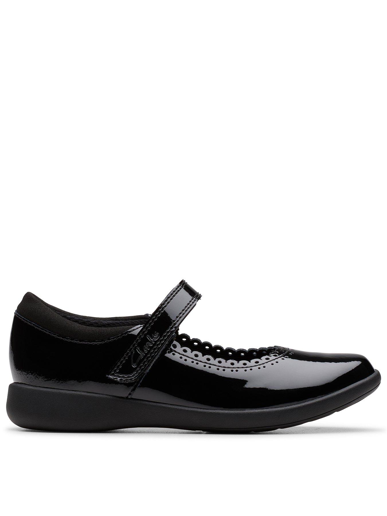 Clarks Kids Etch Pure Patent Leather Mary-jane Shoe - Black