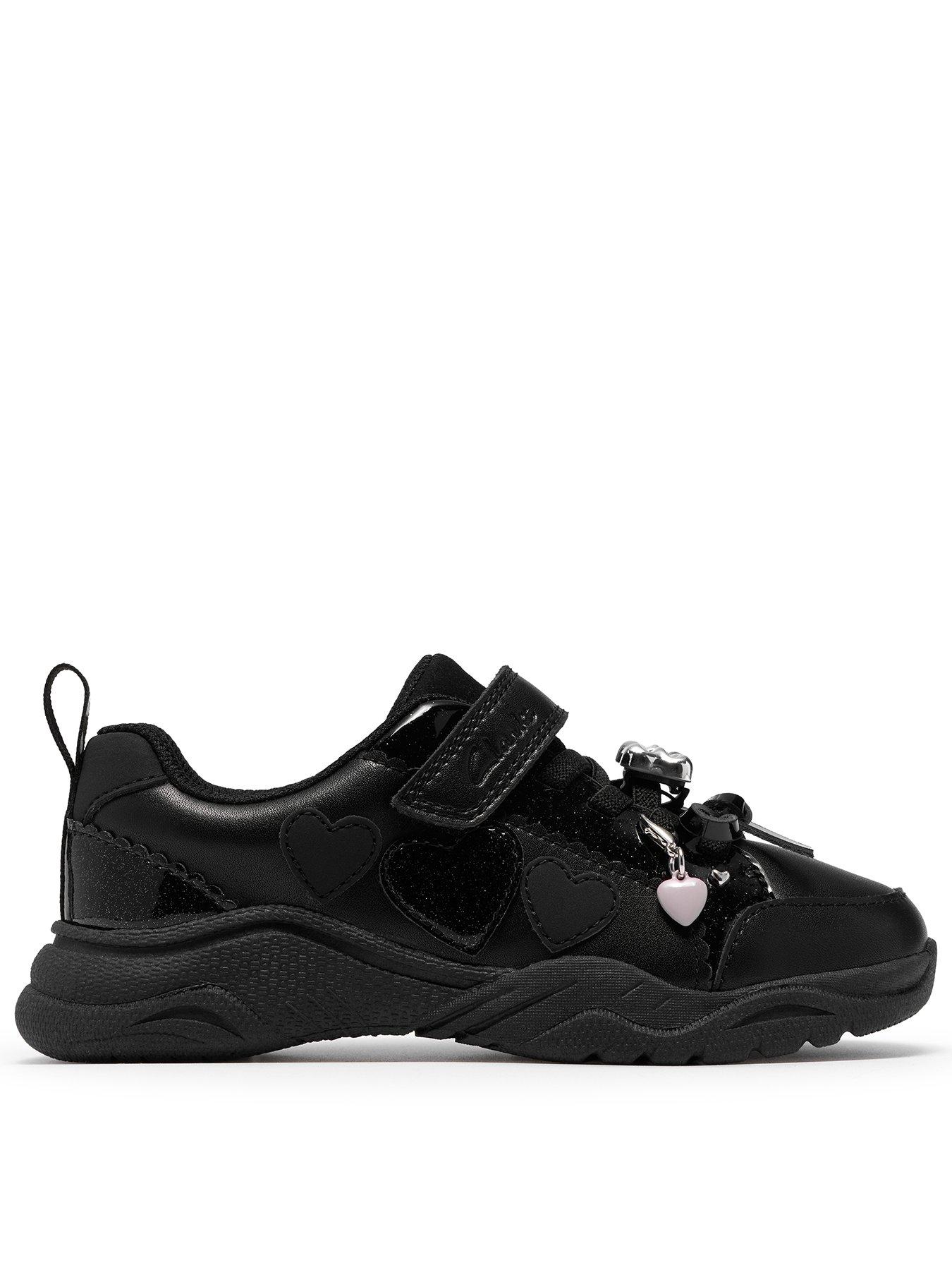 Clarks Kids Feather Skip Strap Trainer - Black