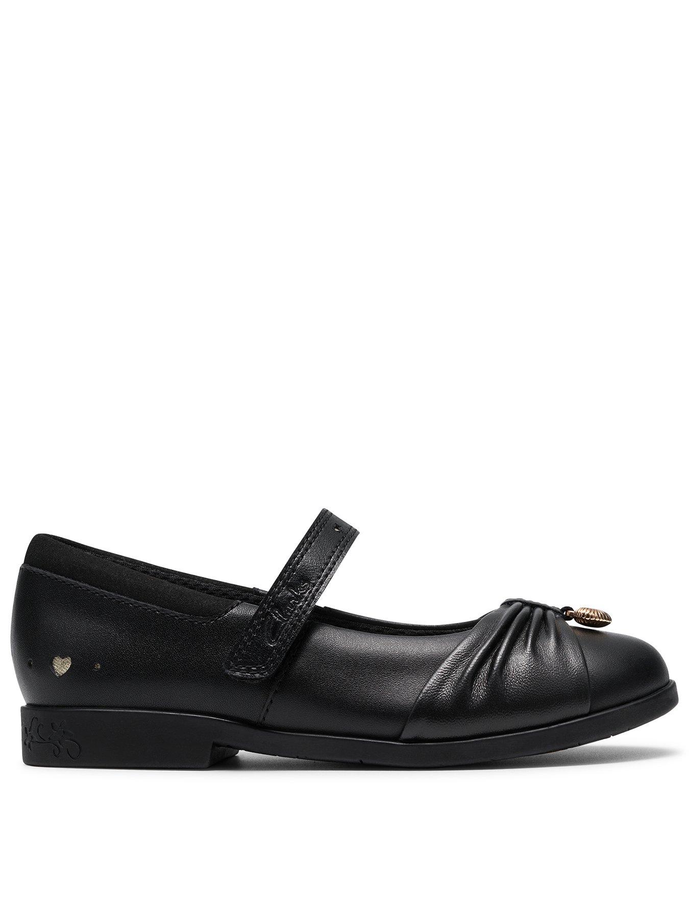 Clarks Kids Lock Gem Leather Mary-jane - Black