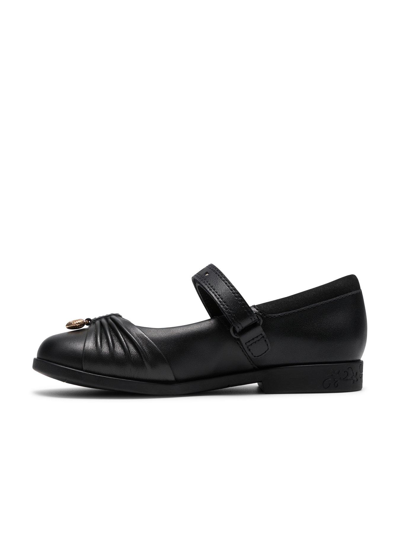 Image 6 of 6 of Clarks Kids Lock Gem Leather Mary-jane Shoe- Black