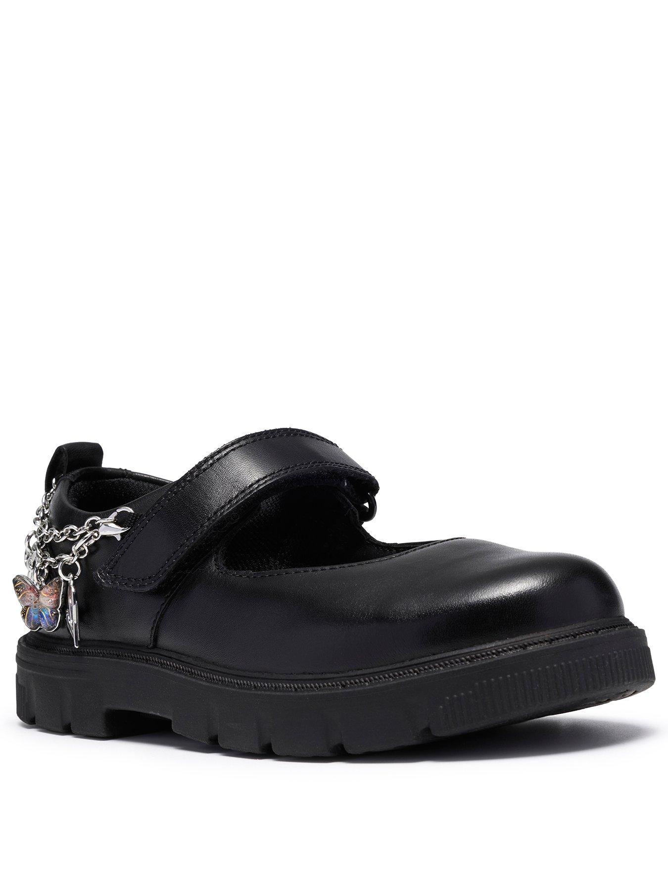 Image 2 of 6 of Clarks Junior Lorcam Charm Leather Shoe - Black