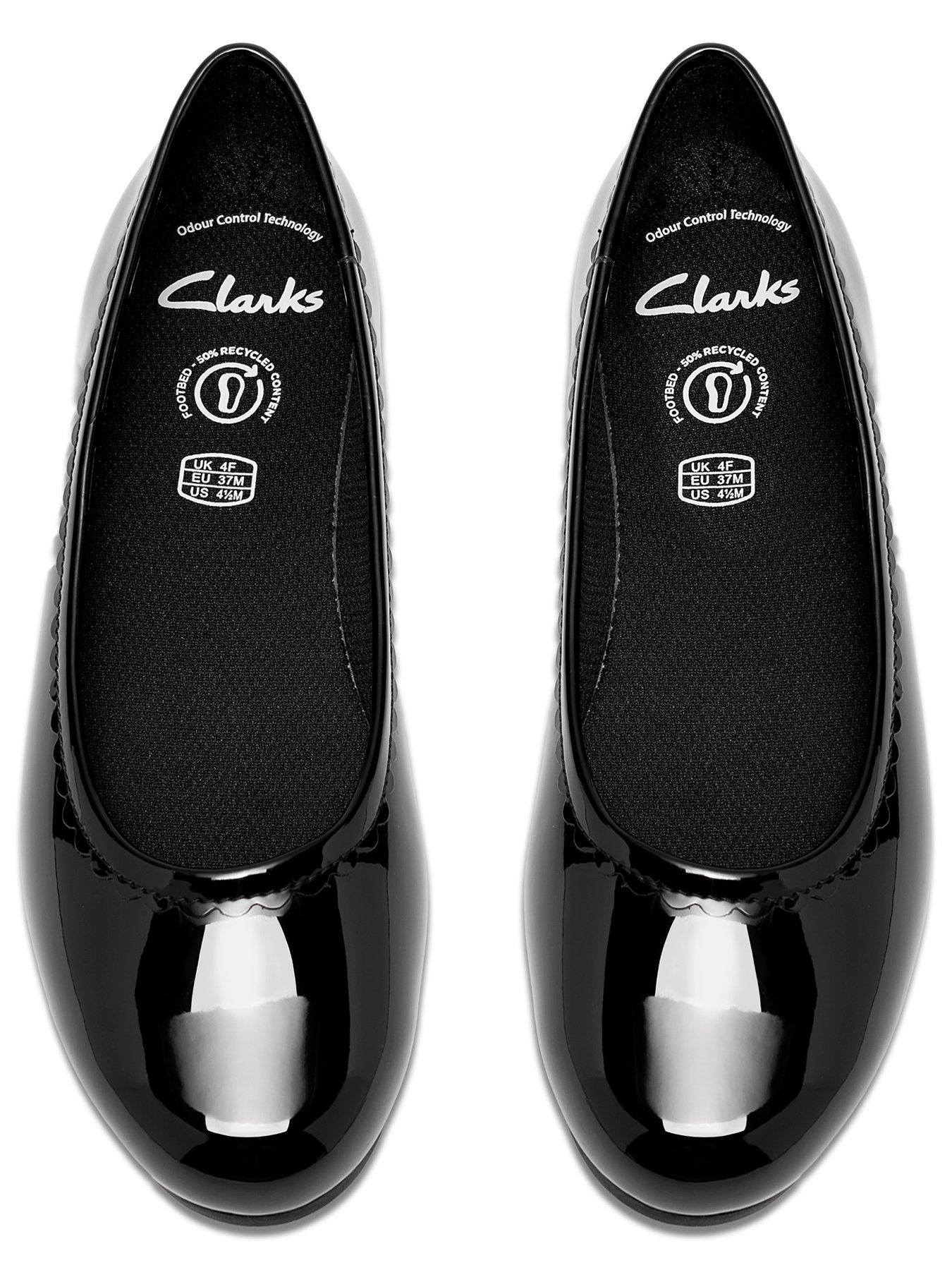 Image 4 of 6 of Clarks Youth Porto Dress Patent Ballerina Shoe - Black