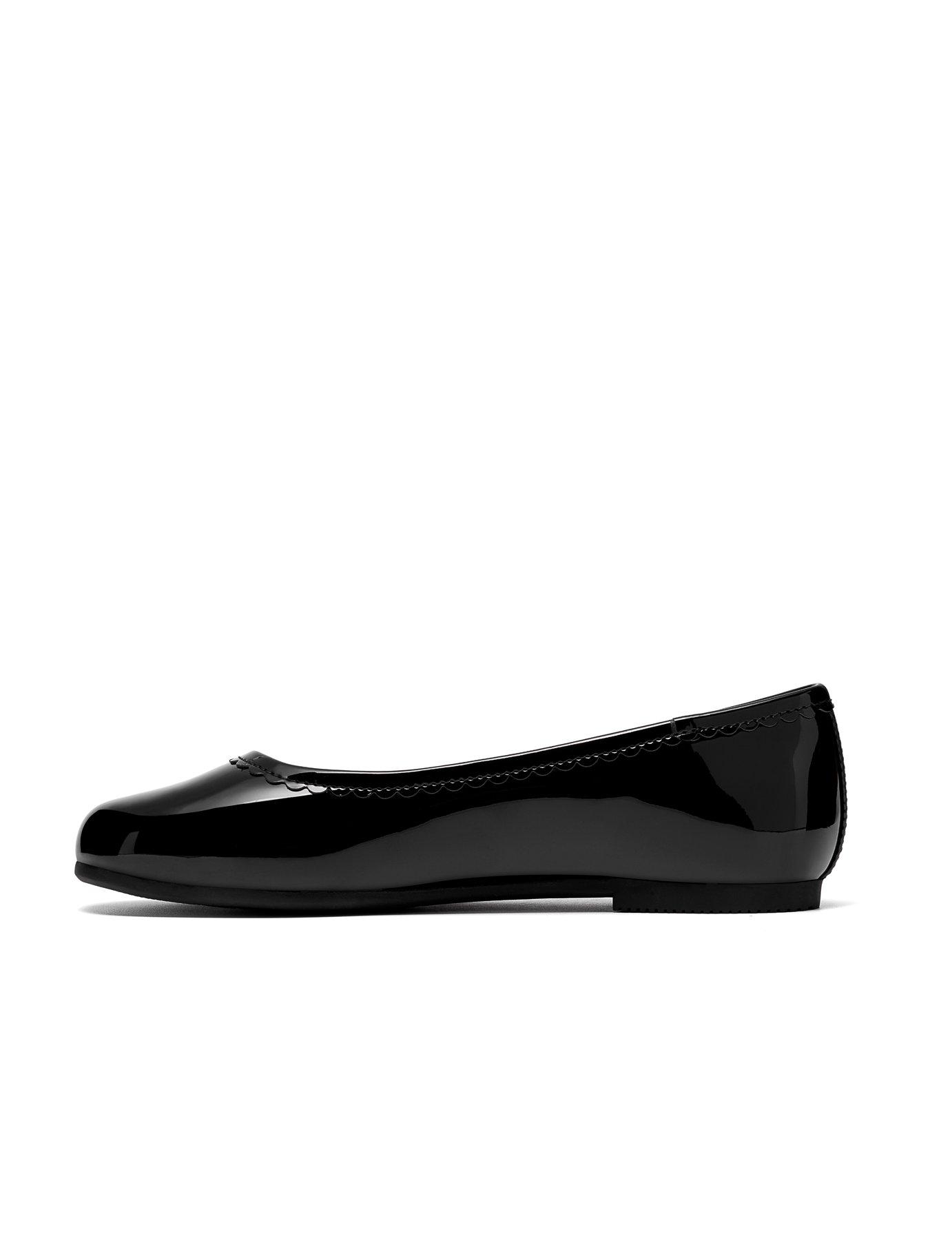 Image 6 of 6 of Clarks Youth Porto Dress Patent Ballerina Shoe - Black