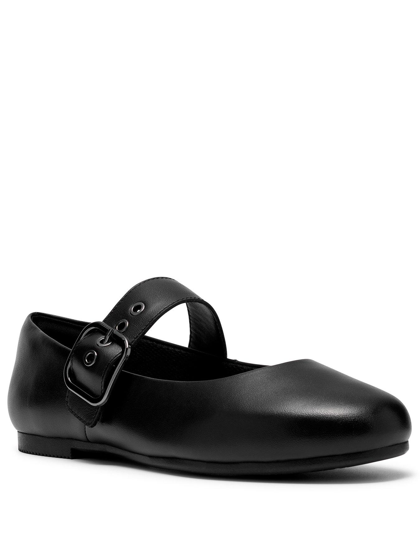 Image 2 of 6 of Clarks Youth Porto Tap Leather Mary-jane Shoe - Black