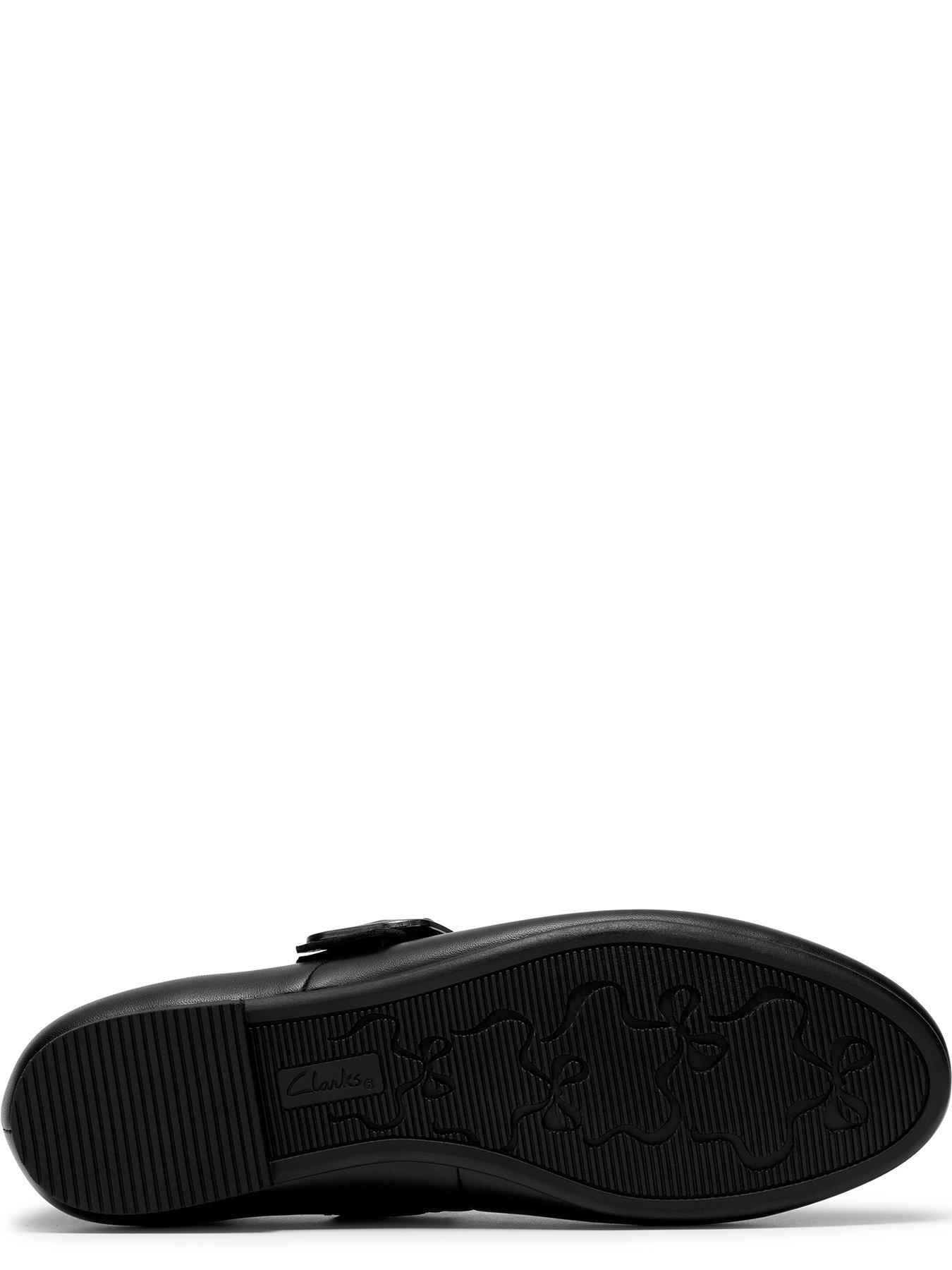 Image 5 of 6 of Clarks Youth Porto Tap Leather Mary-jane Shoe - Black