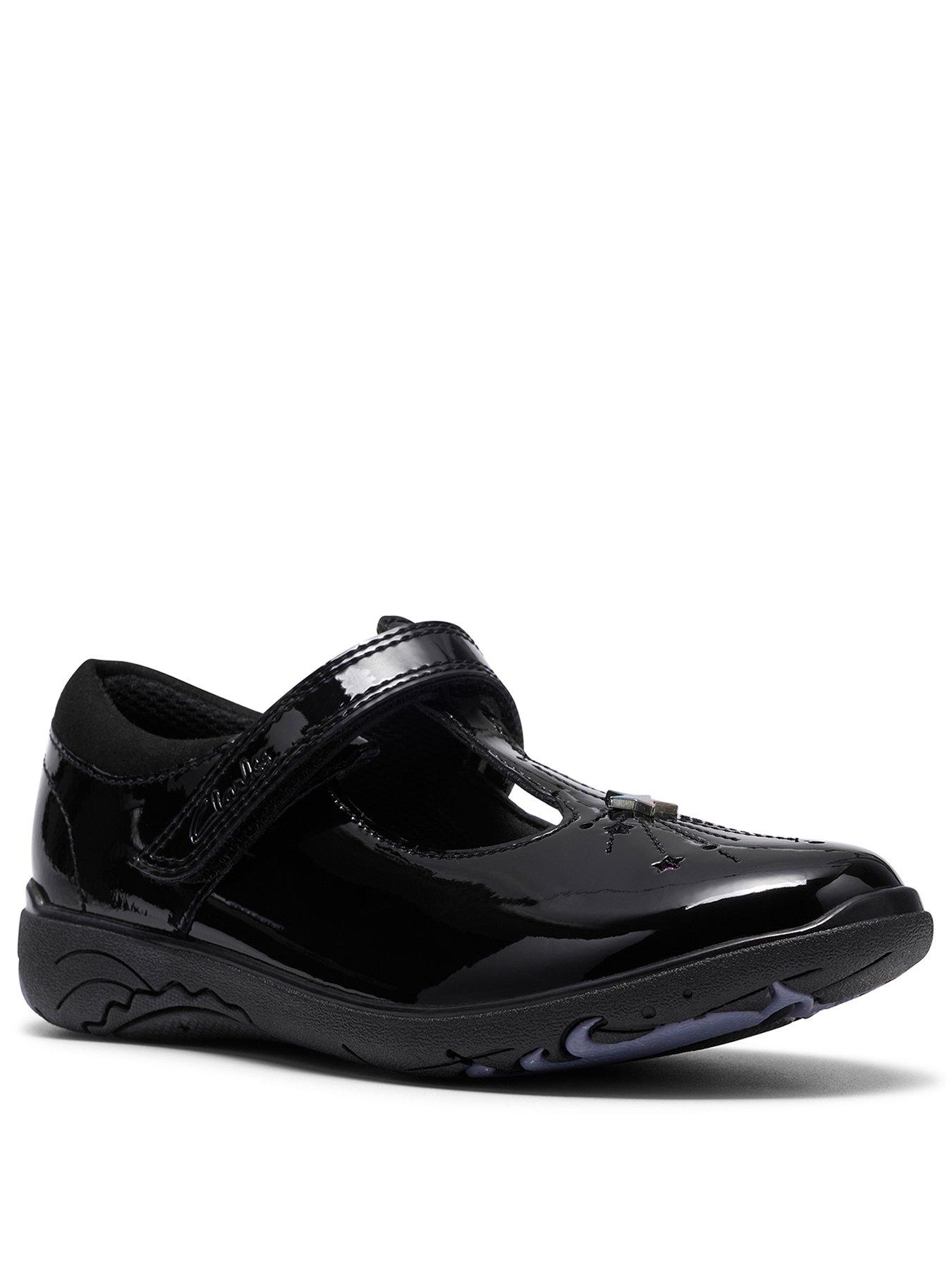 Image 2 of 6 of Clarks Kids Relda Magic T-bar Patent Shoe - Black