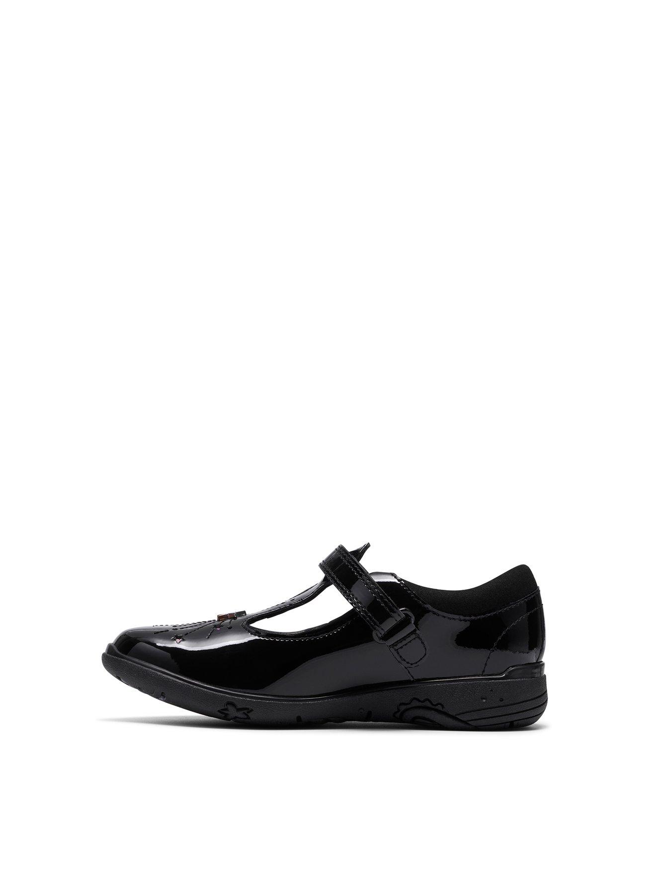Image 6 of 6 of Clarks Kids Relda Magic T-bar Patent Shoe - Black