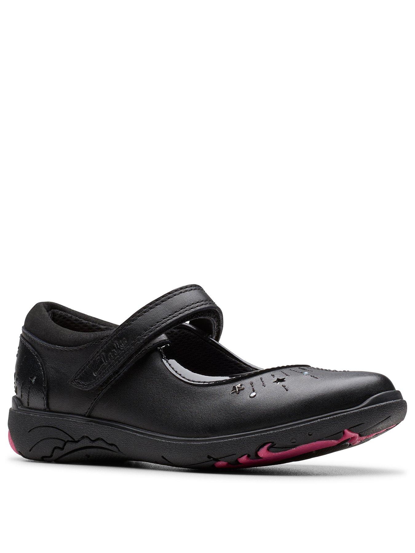Image 2 of 6 of Clarks Junior Relda Wish Leather Mary-jane Shoe - Black