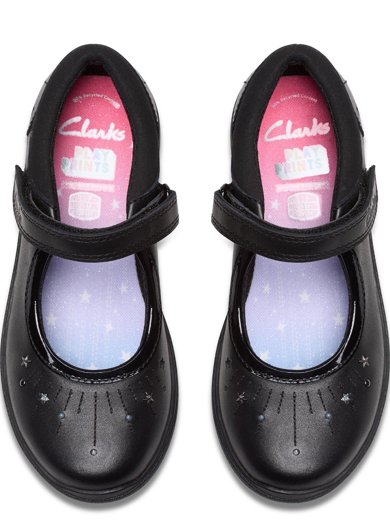 Image 4 of 6 of Clarks Junior Relda Wish Leather Mary-jane Shoe - Black