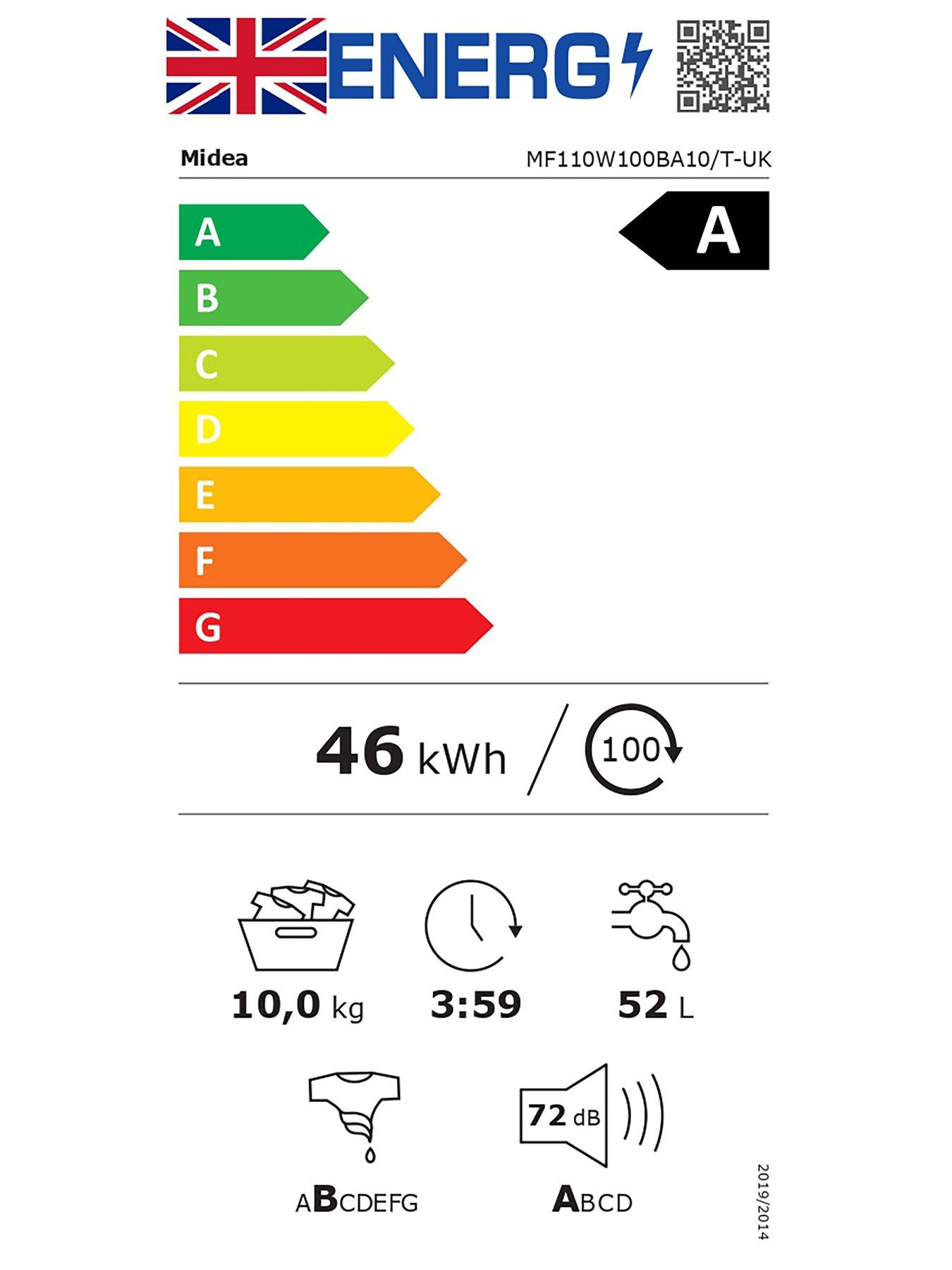Image 7 of 7 of Midea MF110W100BA10/T 10kg Washing Machine Graphite