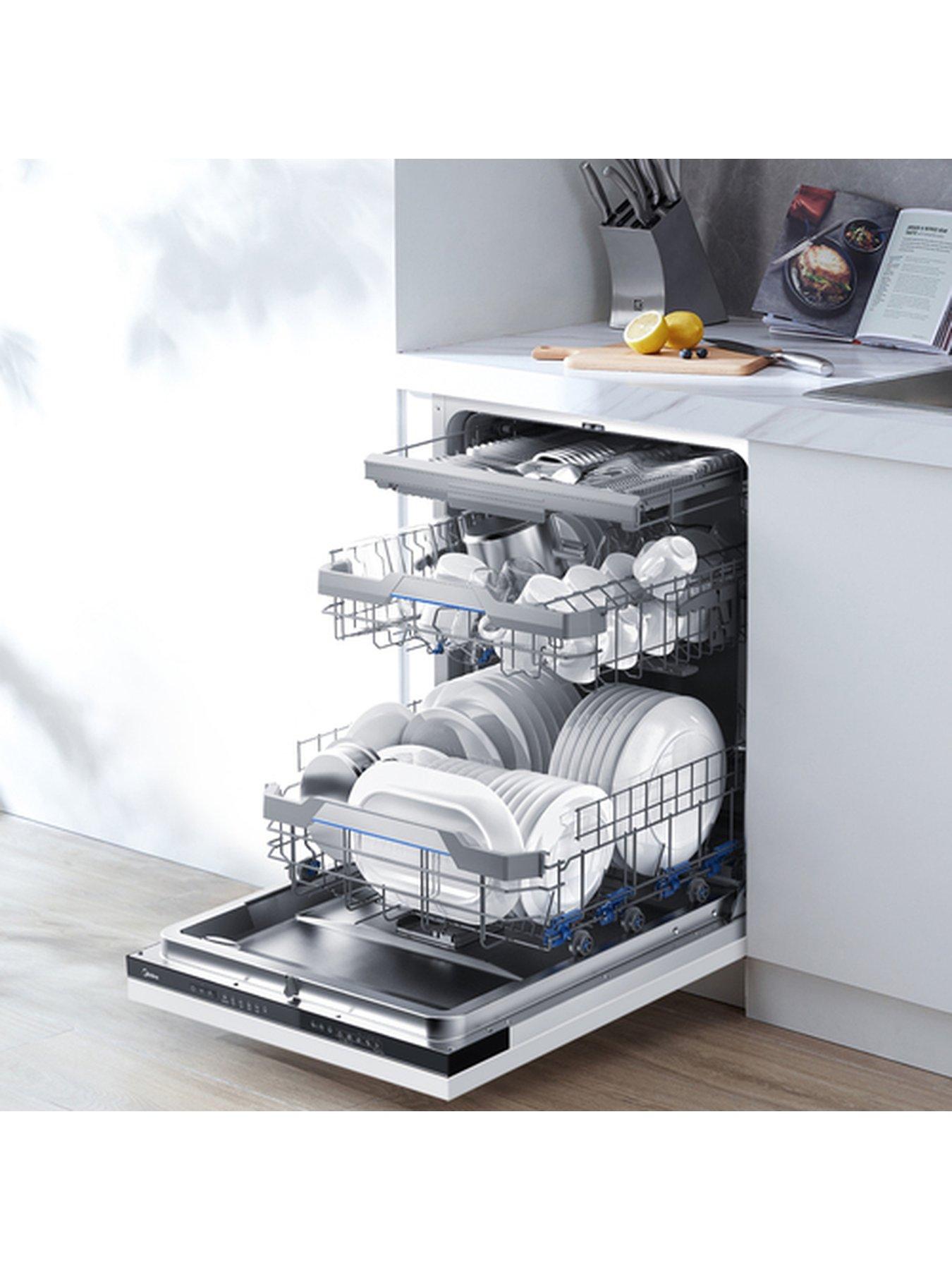 Image 6 of 7 of Midea MDWEB1403M(B)-WG Auto Open Dry, Wifi Connected Integrated Full Size Dishwasher White