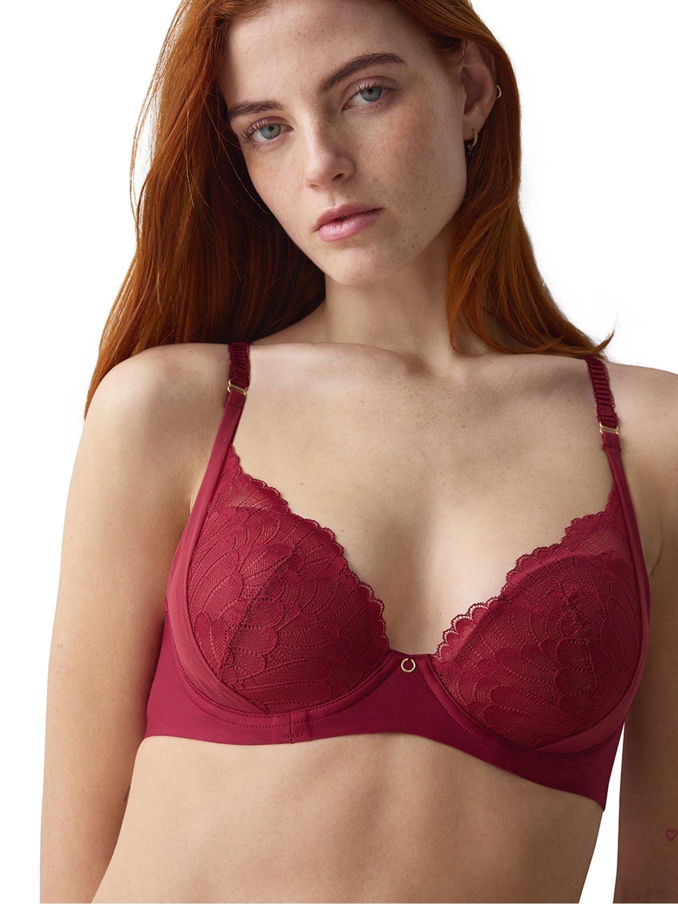 Image 4 of 5 of Triumph Triumph Love And Lace Wired Push Up Bra -berry