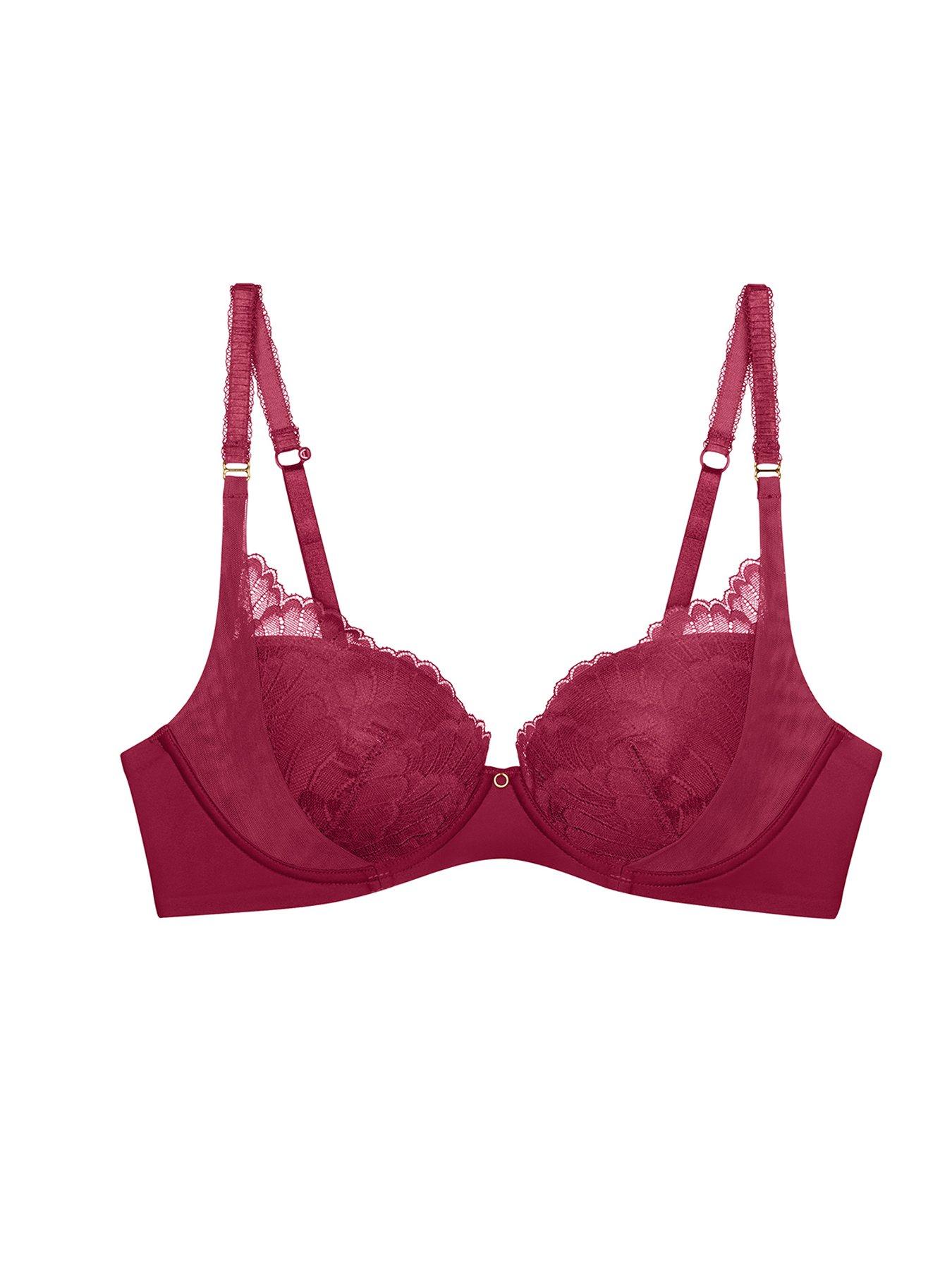 Image 5 of 5 of Triumph Triumph Love And Lace Wired Push Up Bra -berry