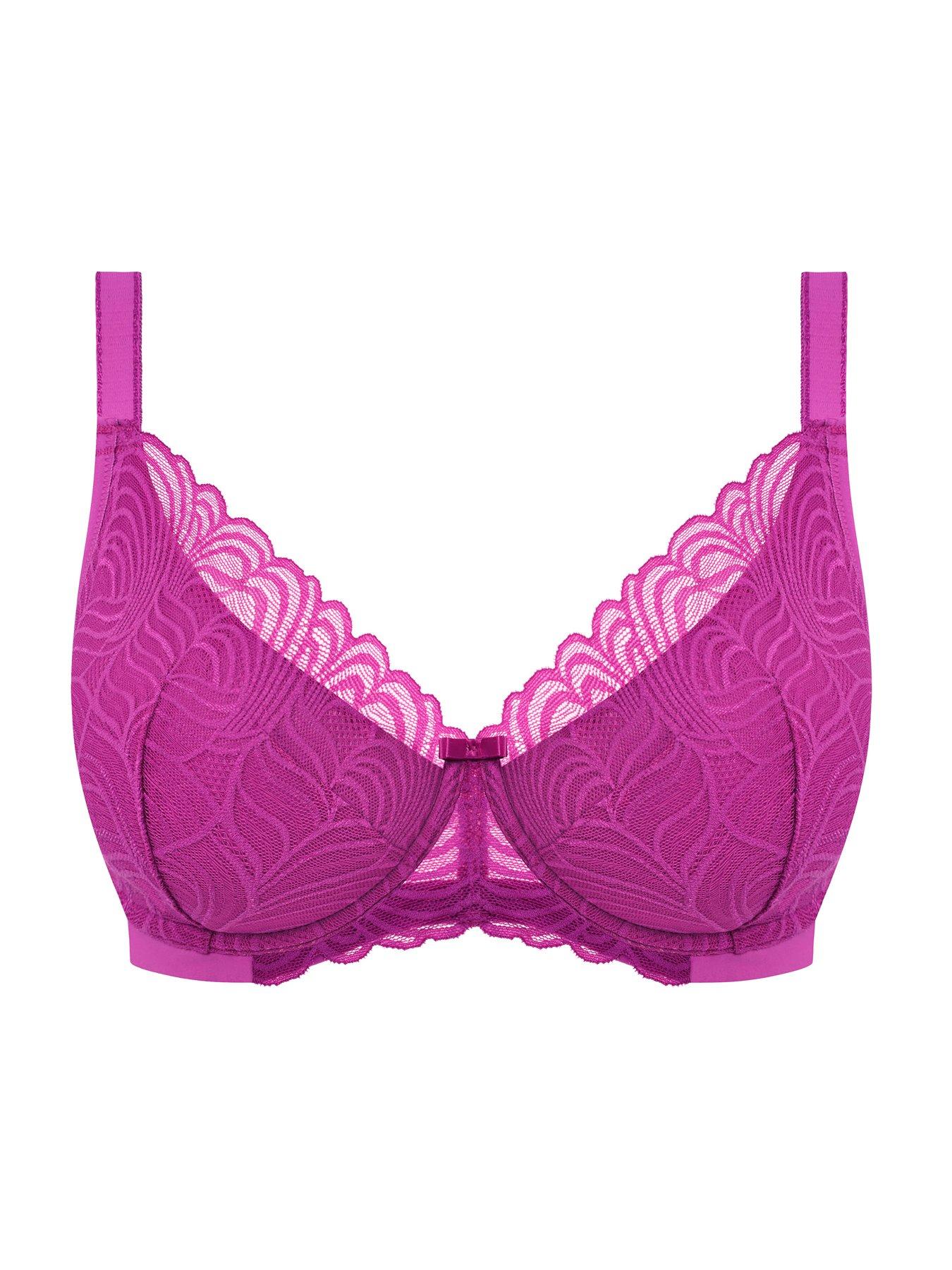 Image 6 of 6 of Freya Womens Freya Underwired Padded Plunge Bra - Pink