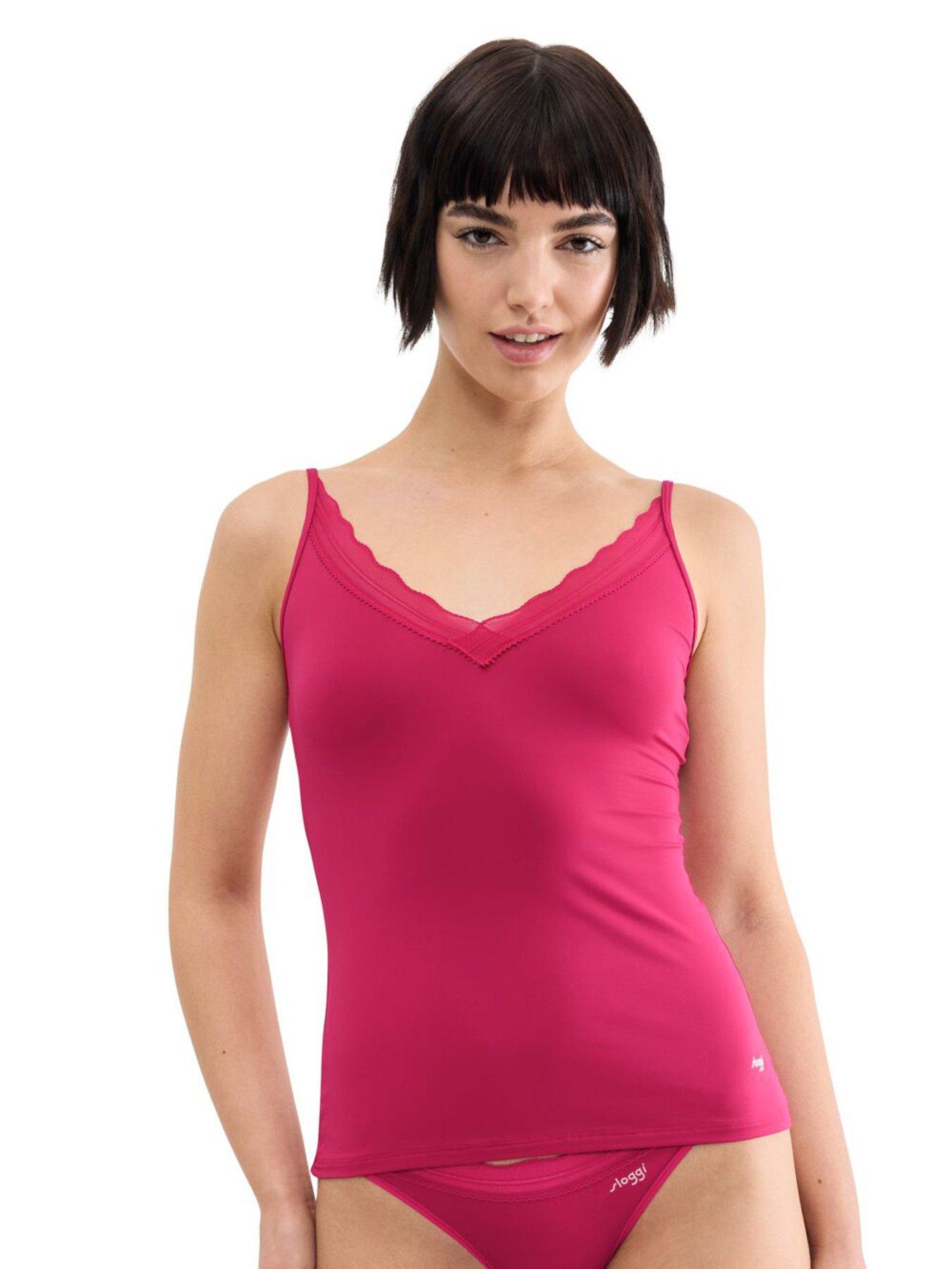 Image 1 of 5 of Sloggi Sloggi Go Blush Spaghetti Top - Berry
