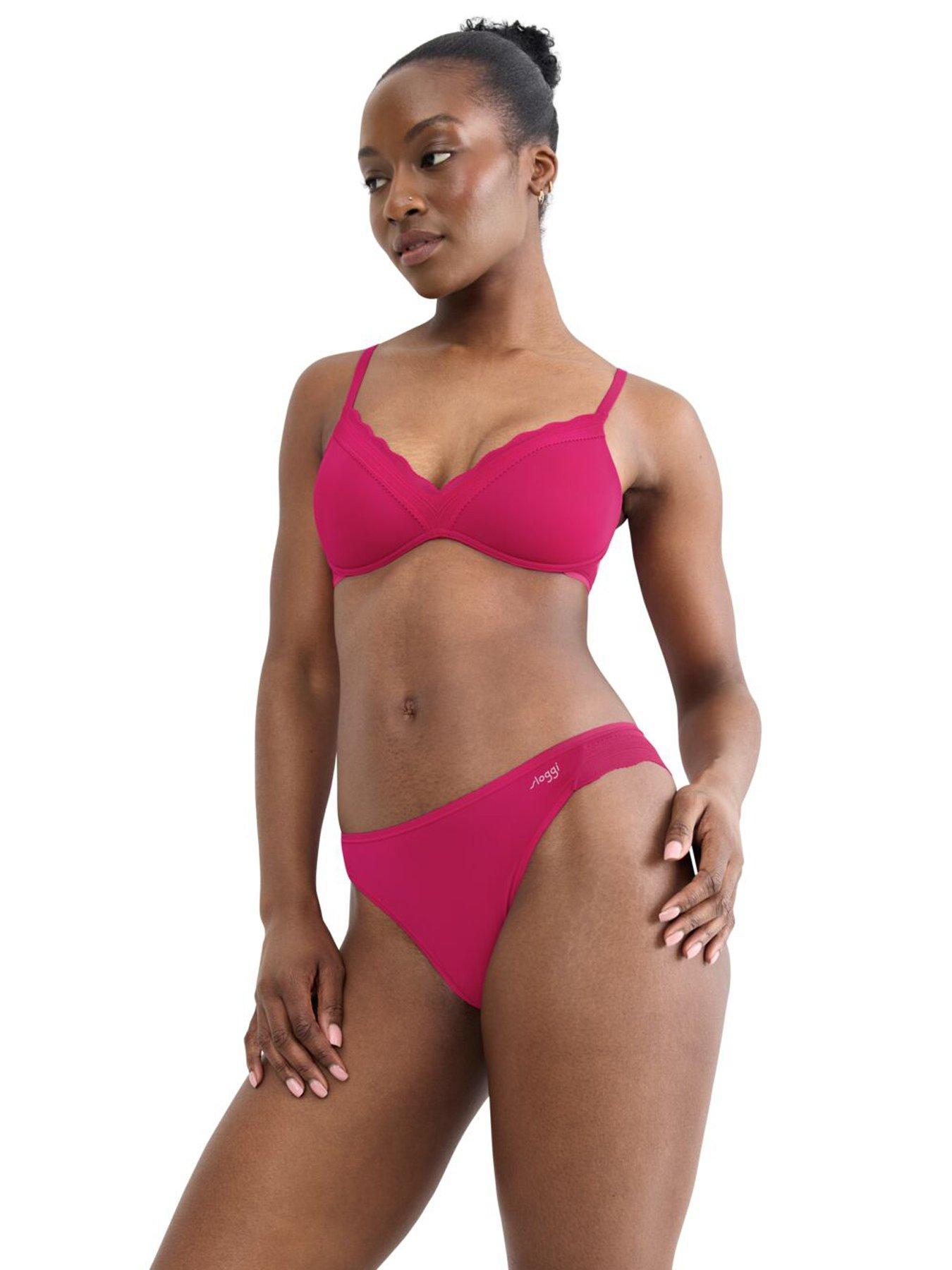 Image 3 of 5 of Sloggi Sloggi Go Blush 2 Pack High Leg Brief - Berry Combo