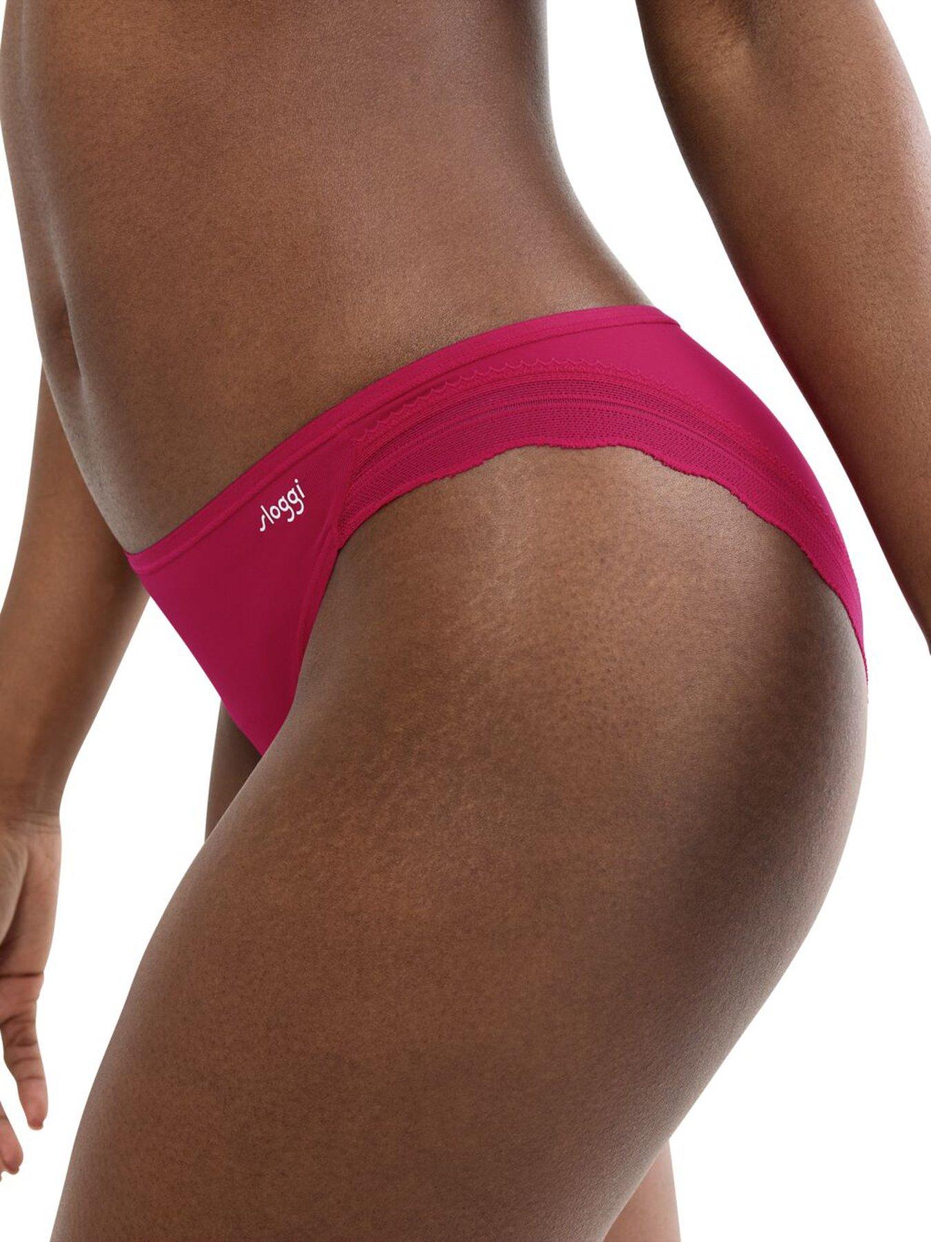 Image 4 of 5 of Sloggi Sloggi Go Blush 2 Pack High Leg Brief - Berry Combo