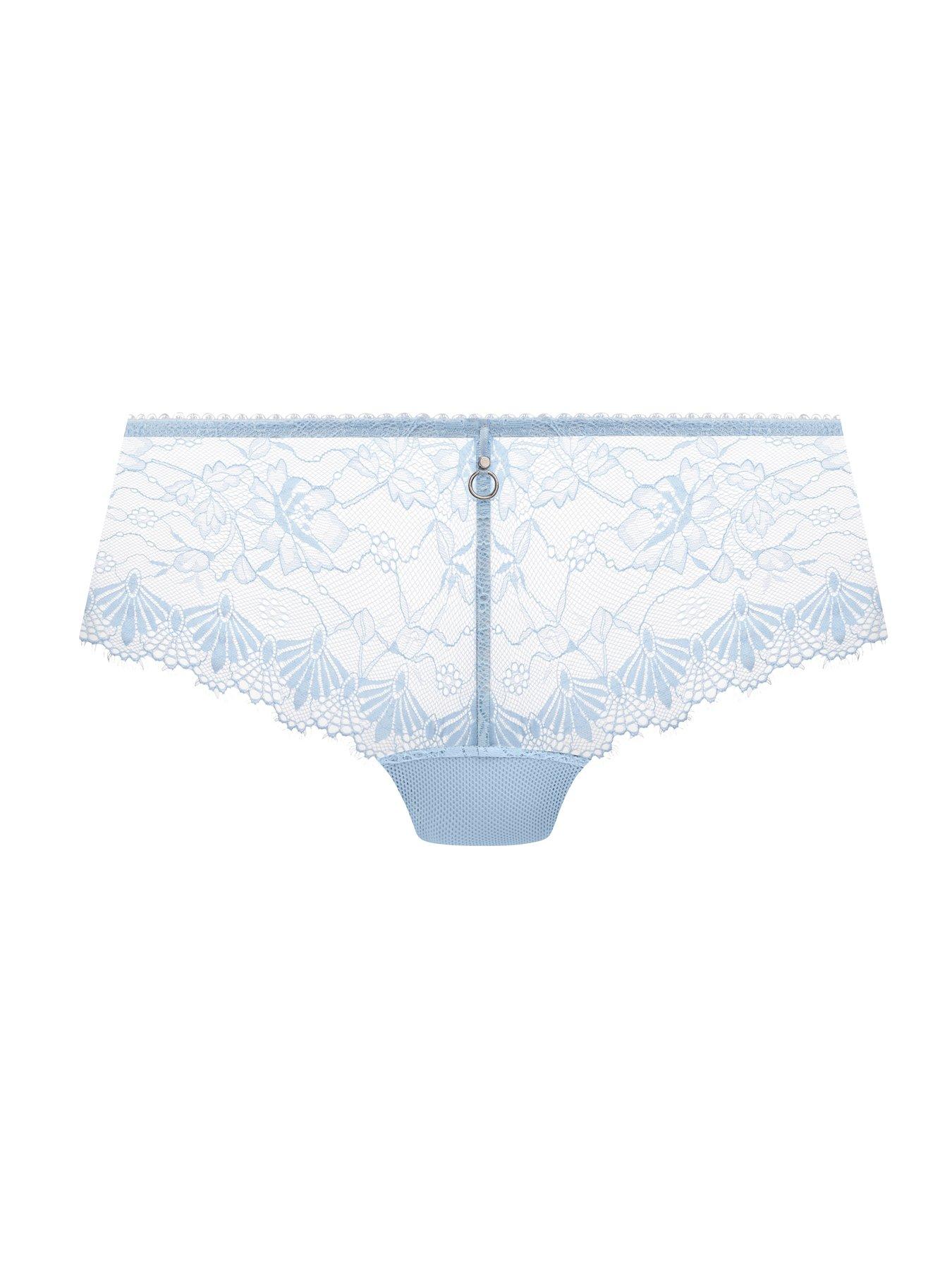 Image 4 of 4 of Freya Women's Fascinate Floral Lace Short Briefs - Powder Blue