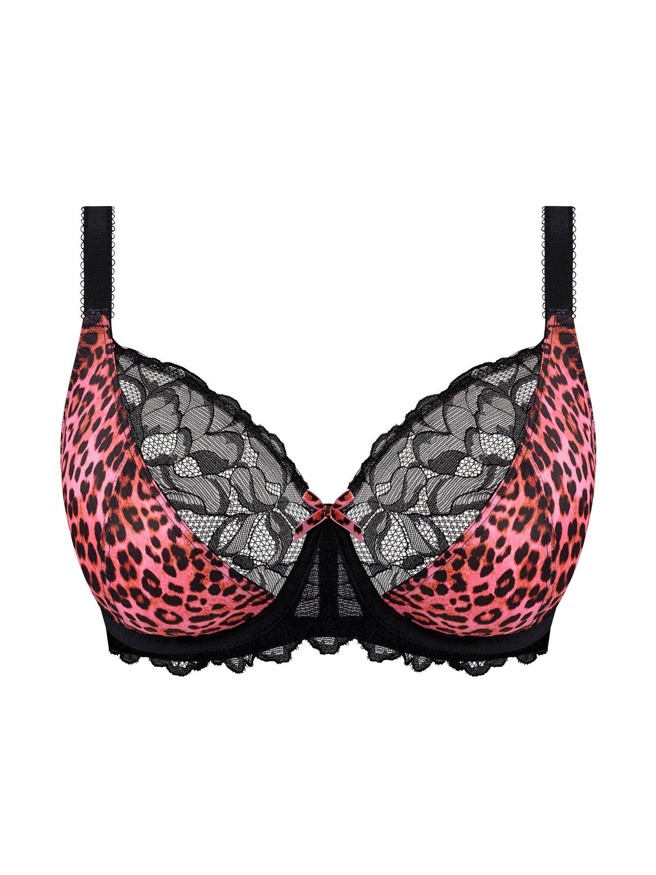 Image 5 of 5 of Freya Womens Underwired Plunge Lace Detail Bra - Pink
