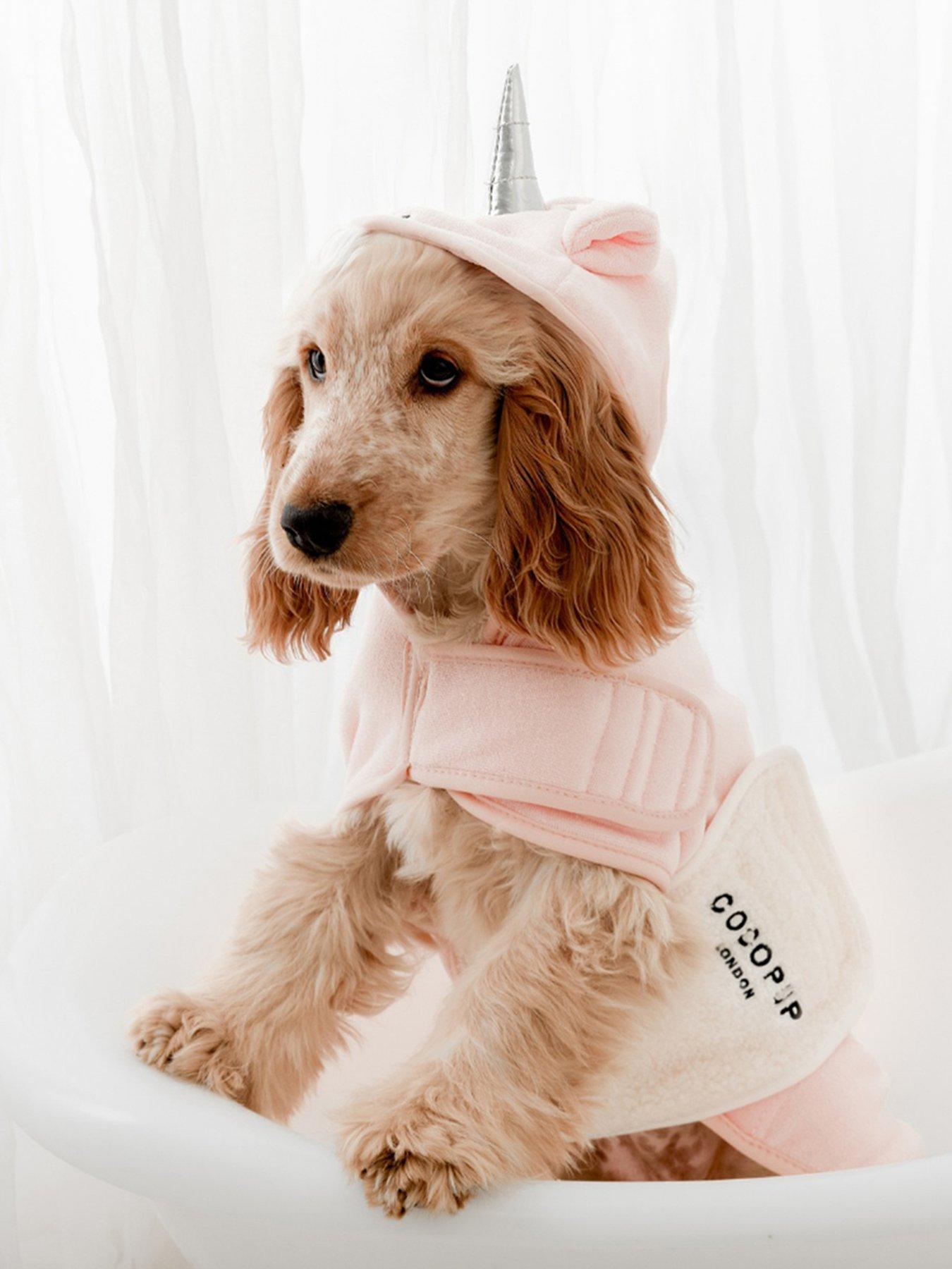 Cocopup Pupicorn Drying Robe - Medium in Pink