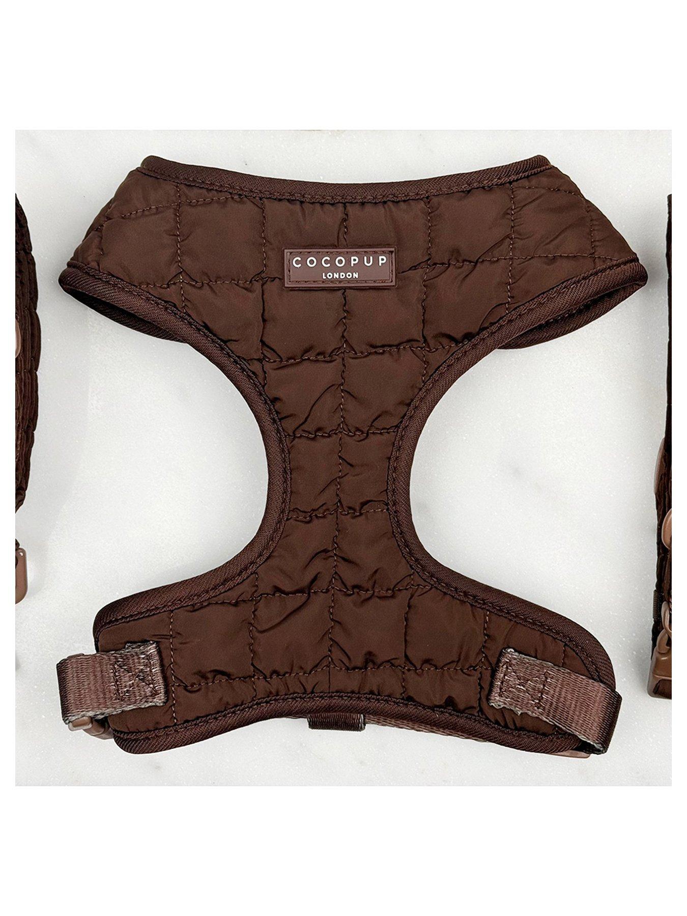 Cocopup Espresso Quilted Adjustable Neck Harness