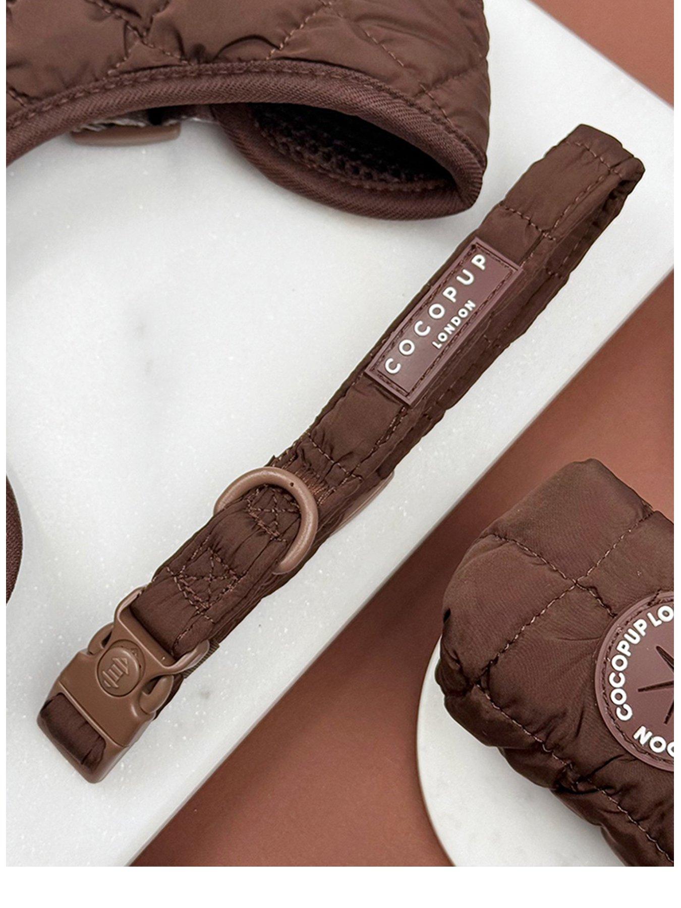 Cocopup Espresso Quilted Collar - Large in Brown