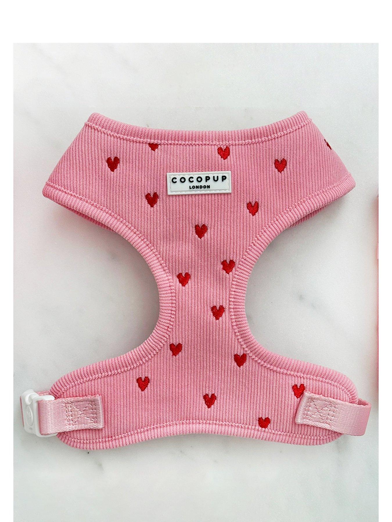 Cocopup Pink Heartstrings Cord Adjustable Neck Harness - Large