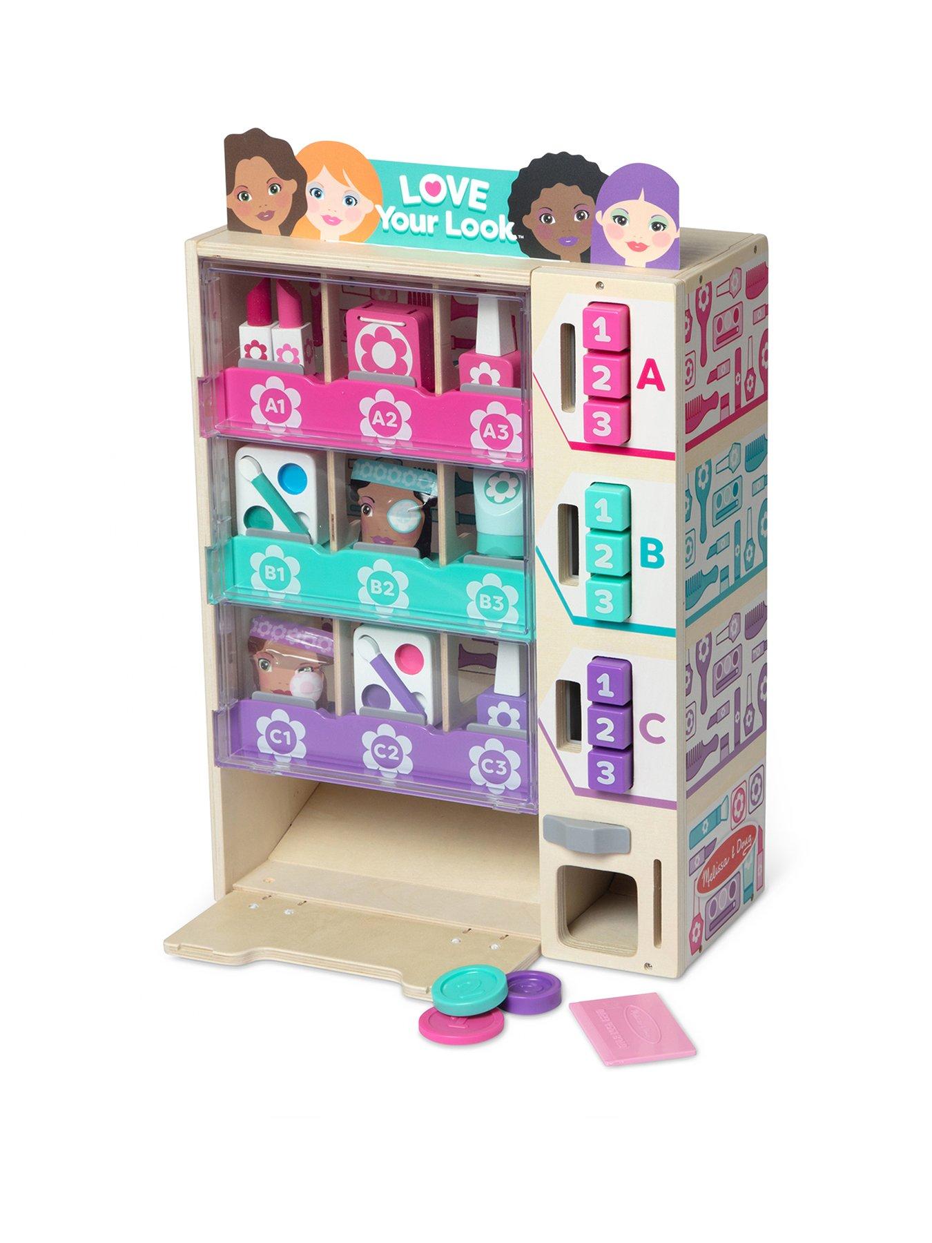 Image 1 of 8 of Melissa & Doug Button-Press Beauty Vending Machine Kiosk Playset
