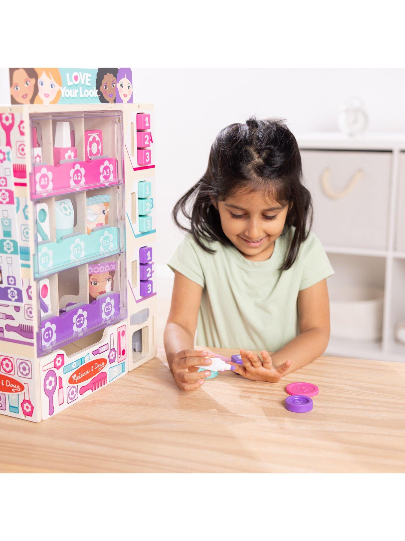 Image 5 of 8 of Melissa & Doug Button-Press Beauty Vending Machine Kiosk Playset
