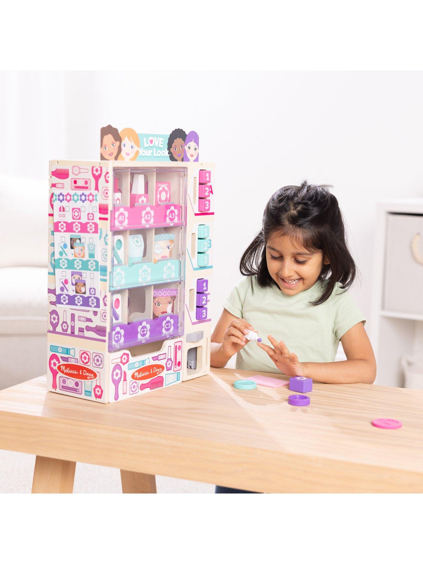 Image 7 of 8 of Melissa & Doug Button-Press Beauty Vending Machine Kiosk Playset