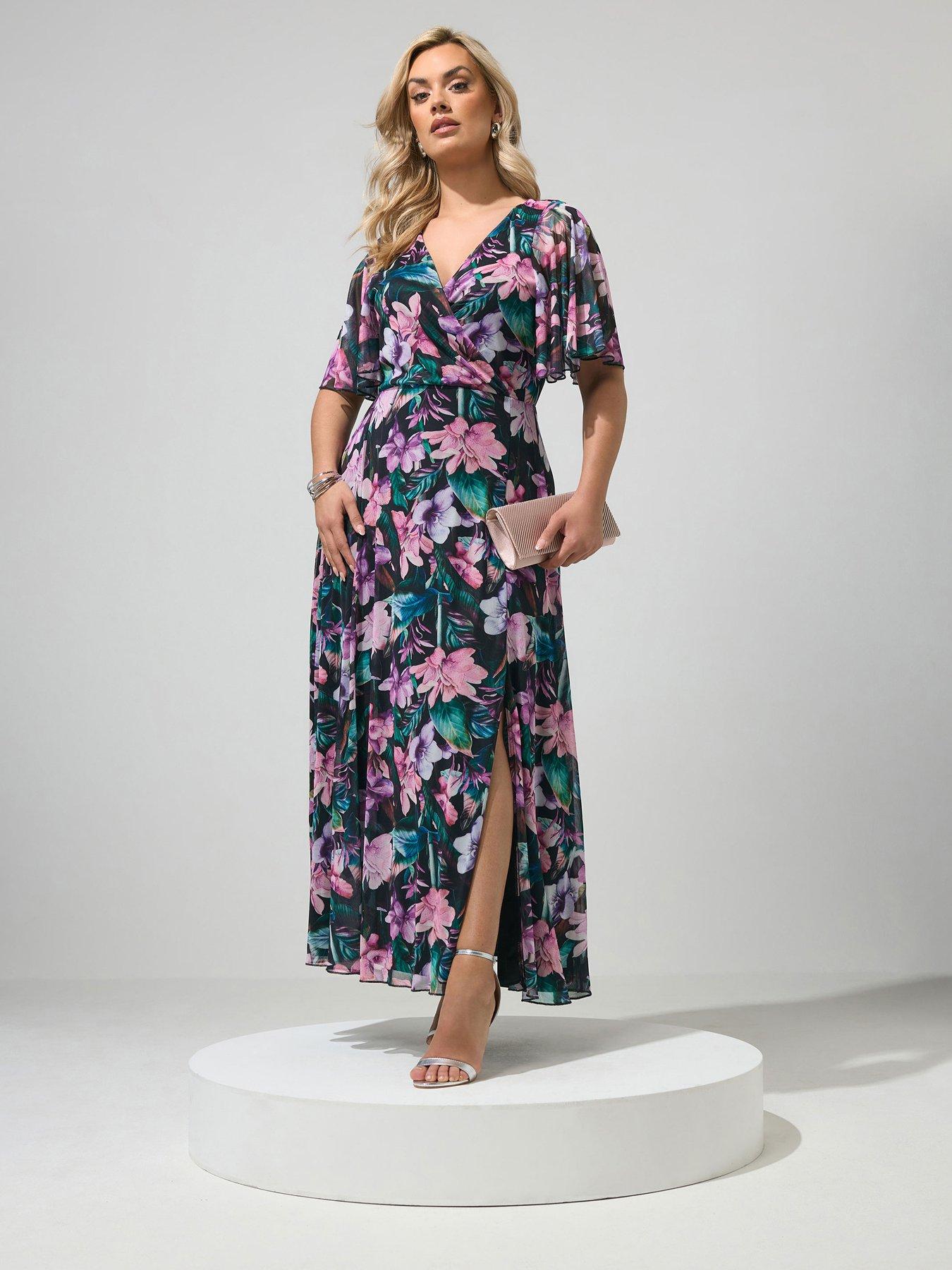 ladies maxi dresses size 22 Nemidor Plus Size Maxi Dresses for Curvy Women Summer Casual Boho Ditsy  Floral Print Layered Flared Long Dress with Pocket(304,14,Beige Flower) at  Amazon Women's Clothing store