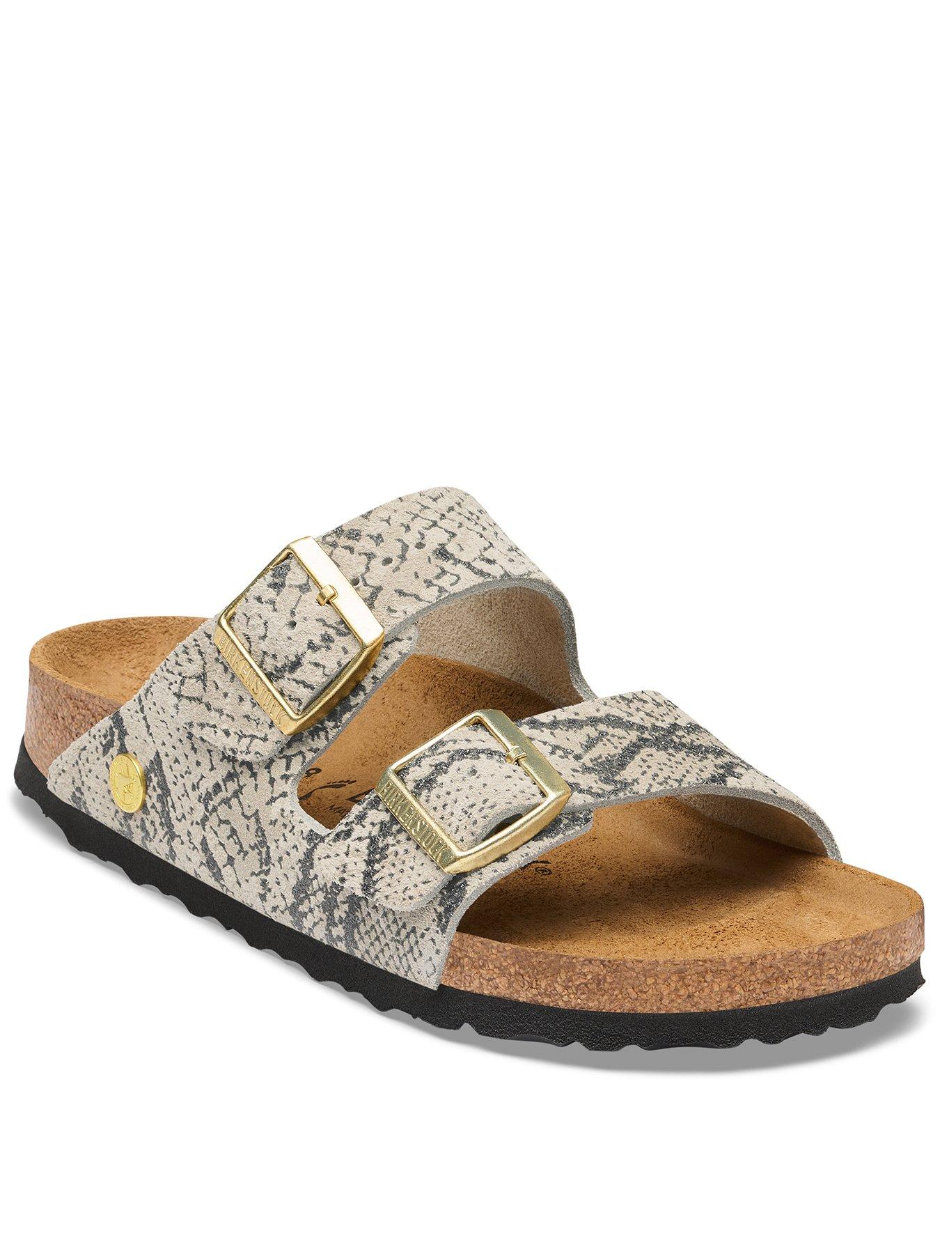Image 1 of 3 of Birkenstock Arizona Suede Sandal - Snake Oyster