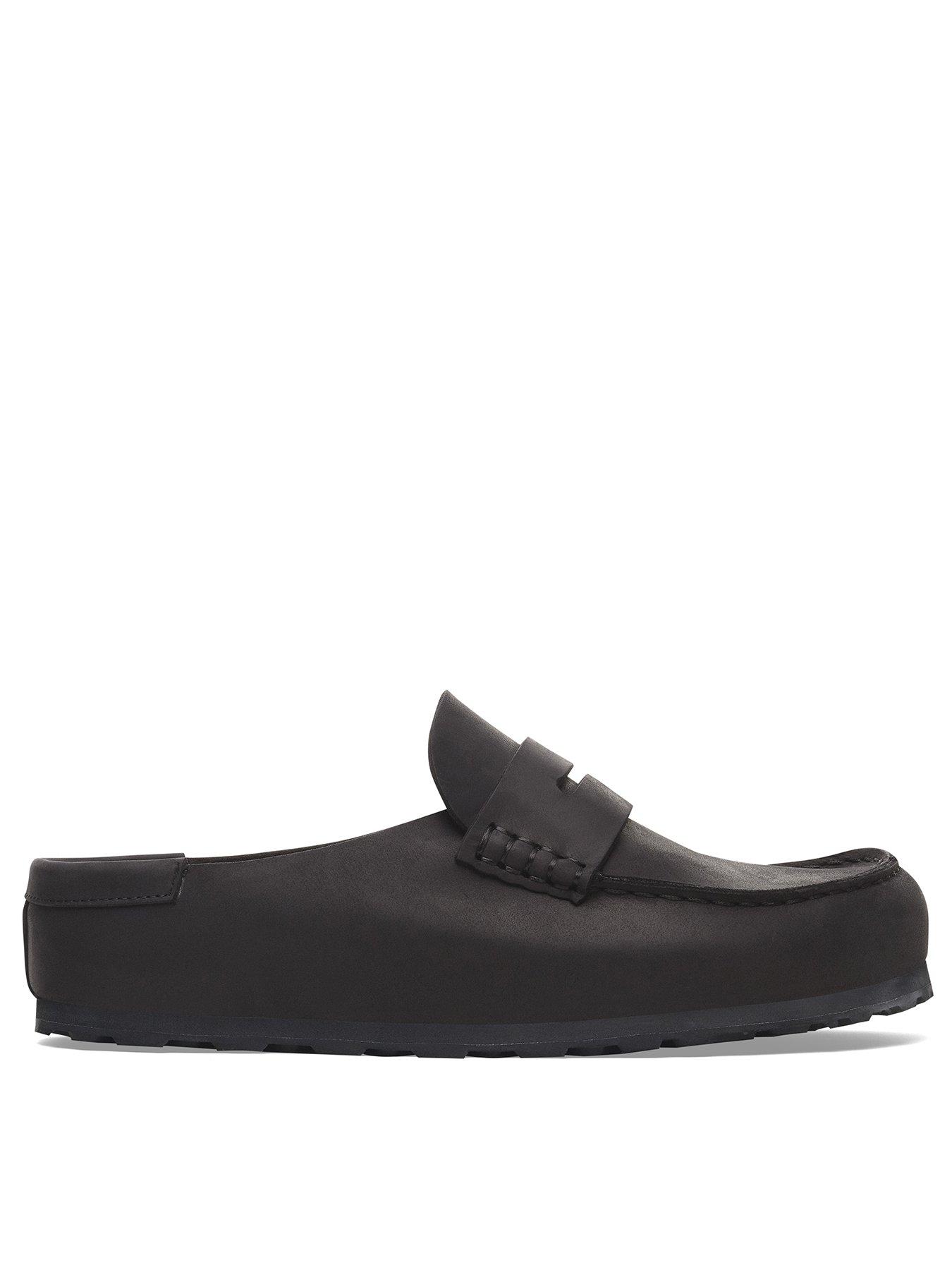 Image 1 of 3 of Birkenstock Womens Naples Wrapped Oiled Leather Loafer - Black