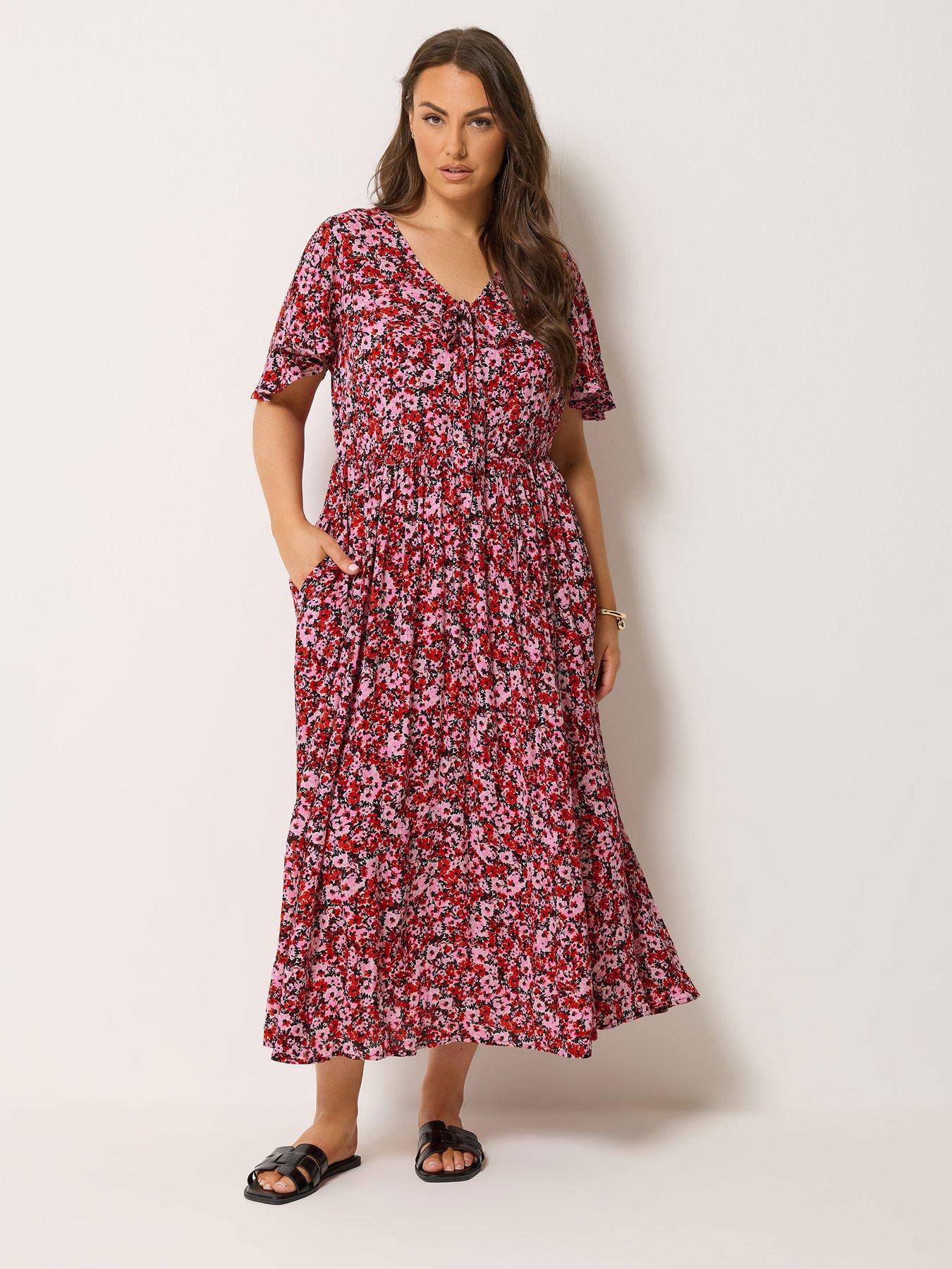 Yours Curve Smock Crinkle Maxi Dress