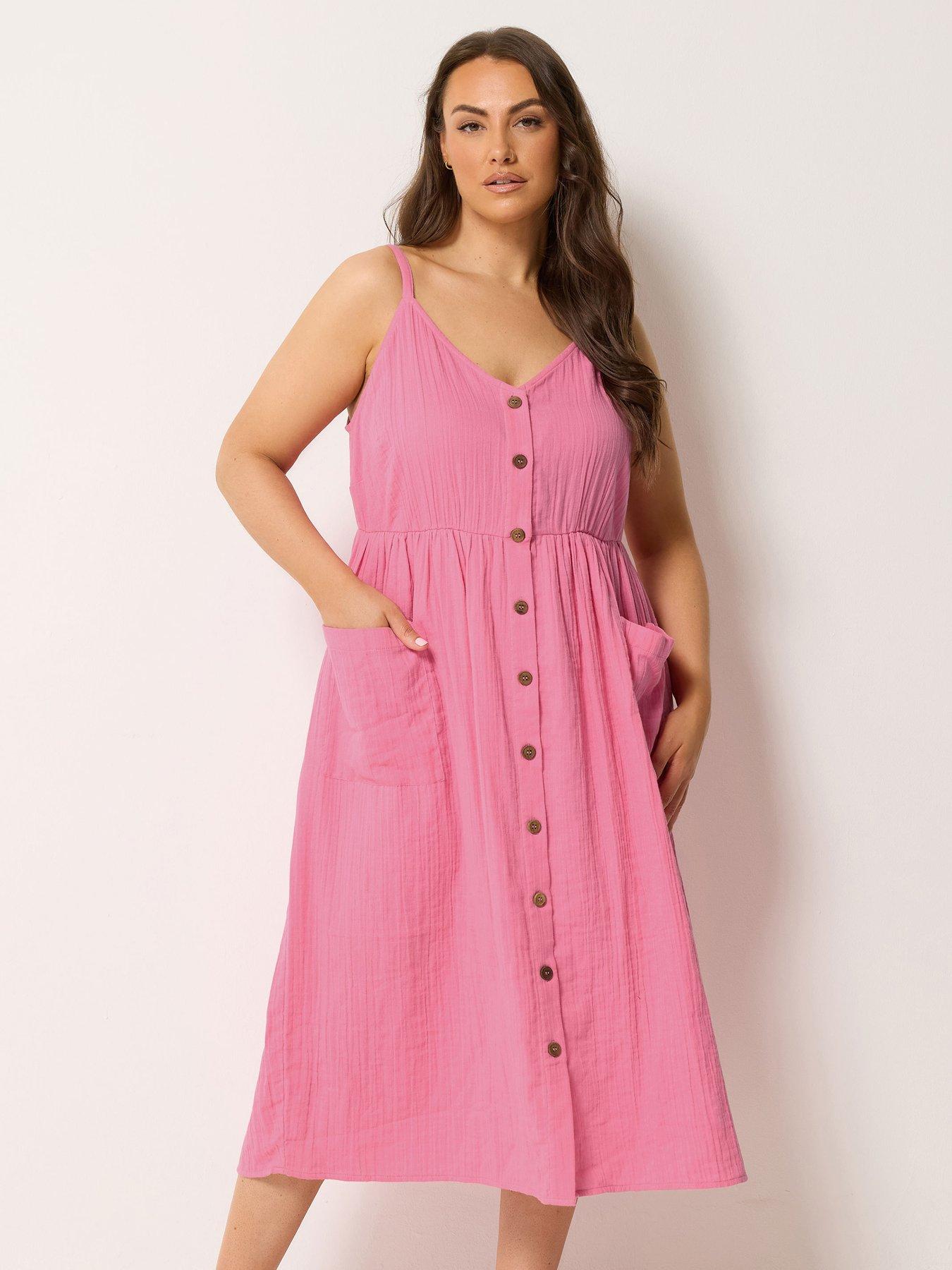 Yours Curve Cheesecloth Pocket Sundress
