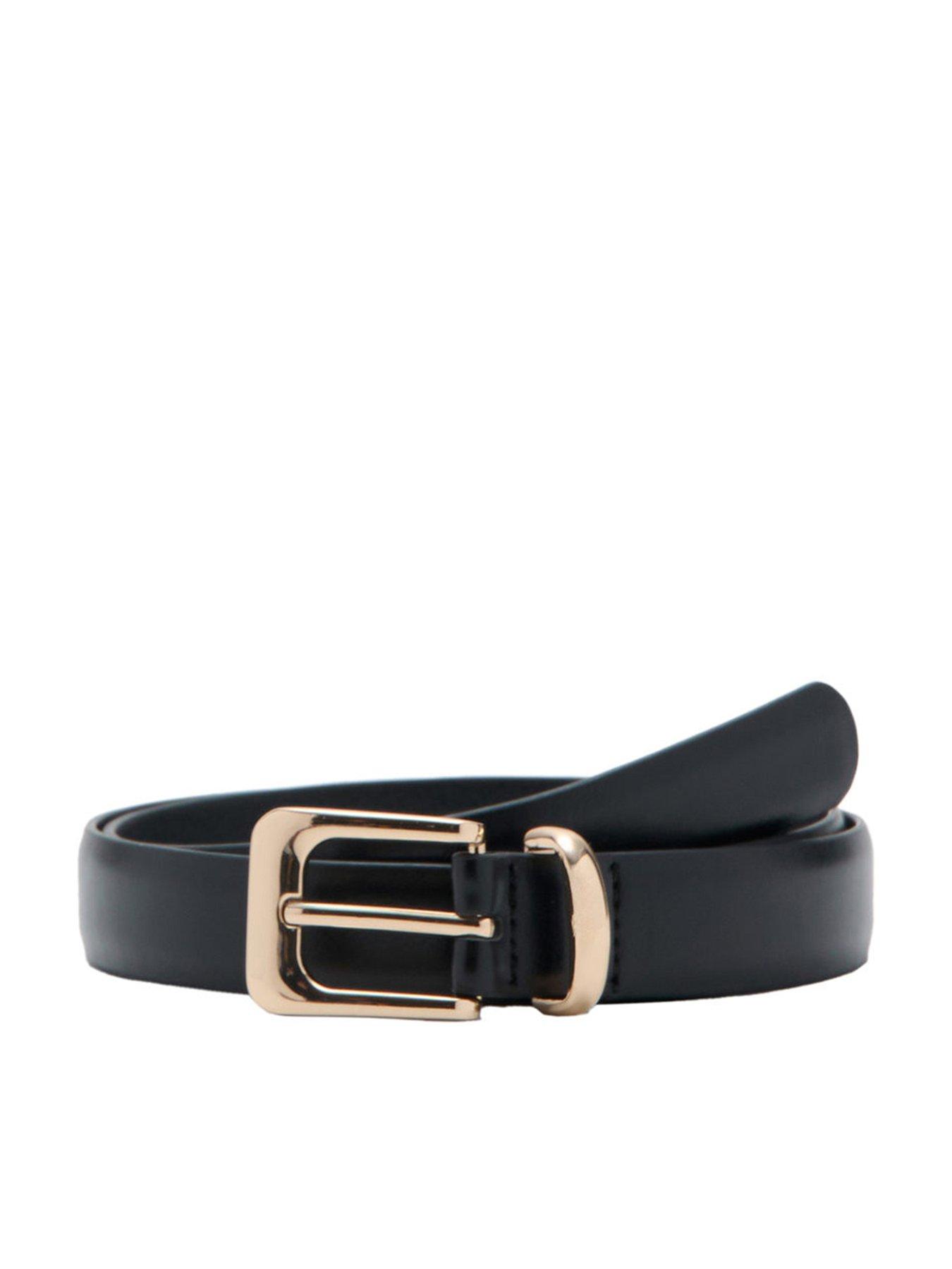 Image 1 of 4 of Mango Square Buckle Belt - Black