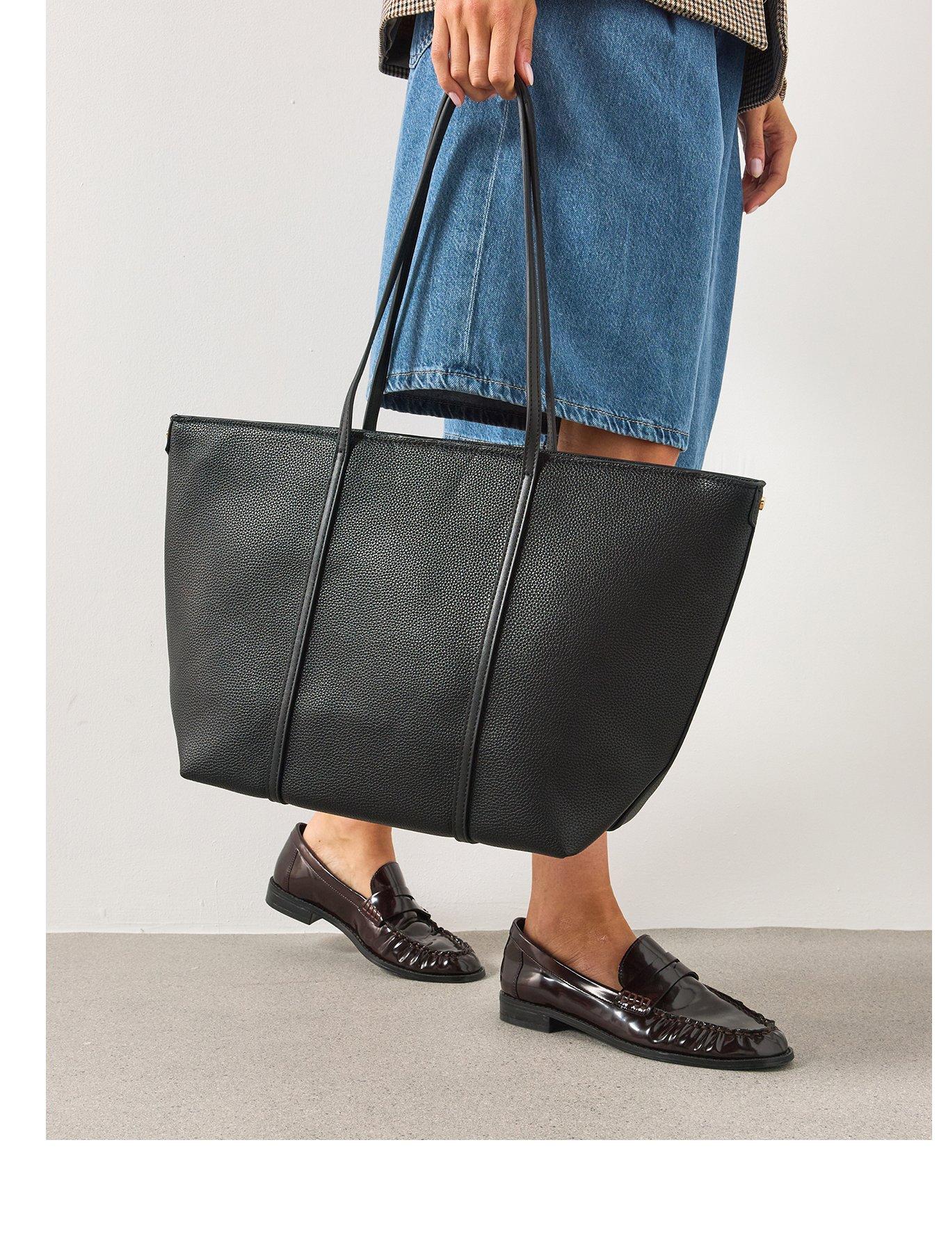 Mango Shopper Bag With Double Handle - Black
