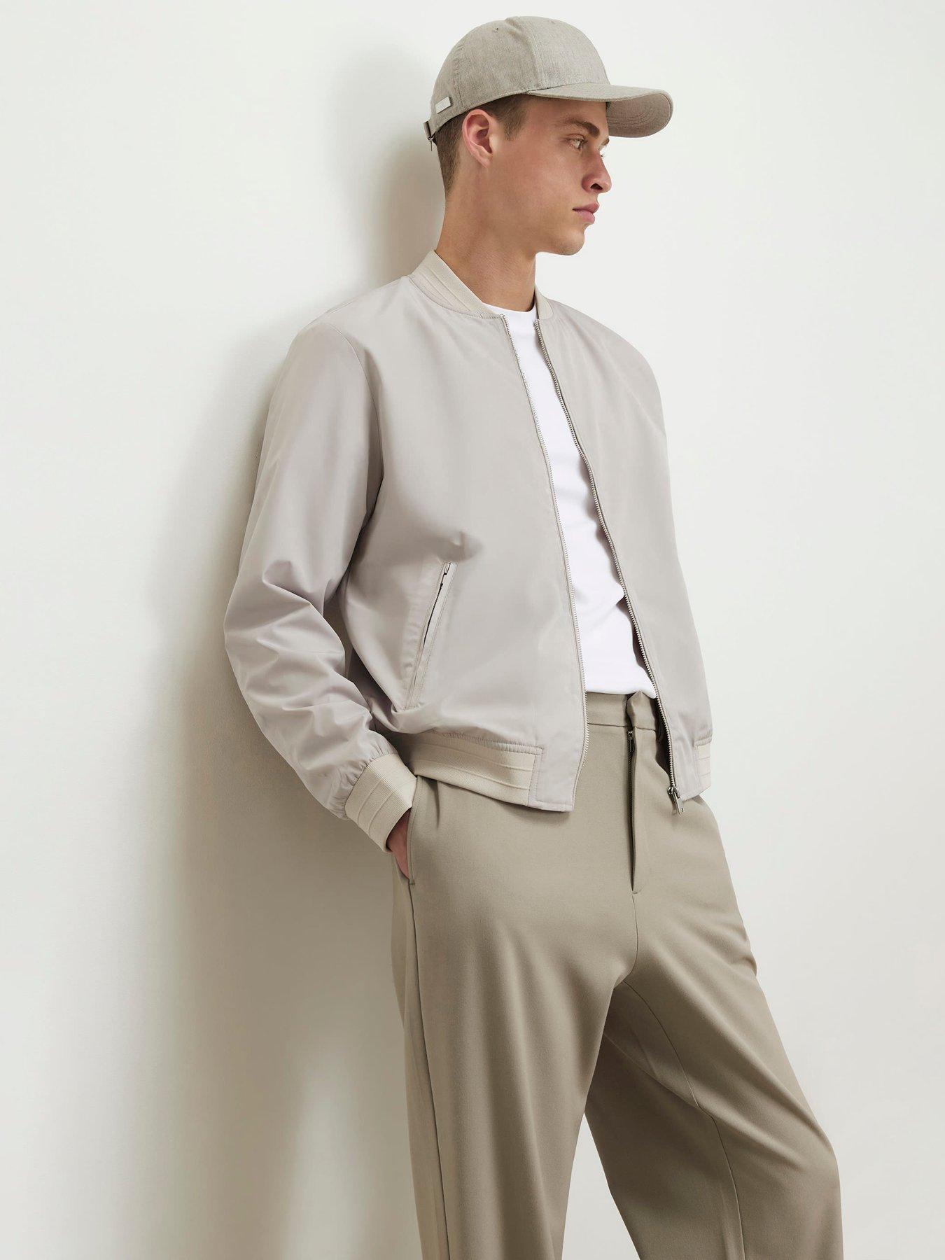 River Island Lightweight Bomber Jacket - Beige