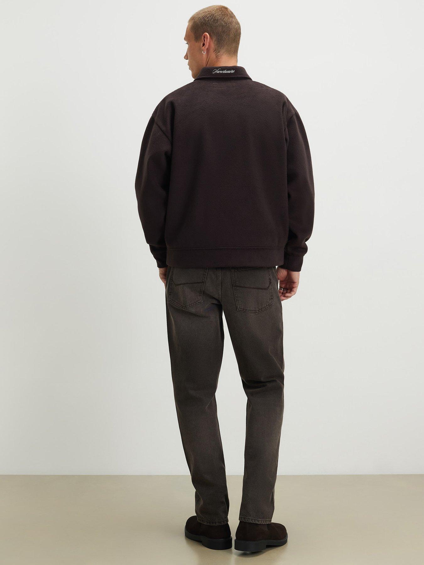 Image 2 of 6 of River Island Straight Leg Jeans - Brown