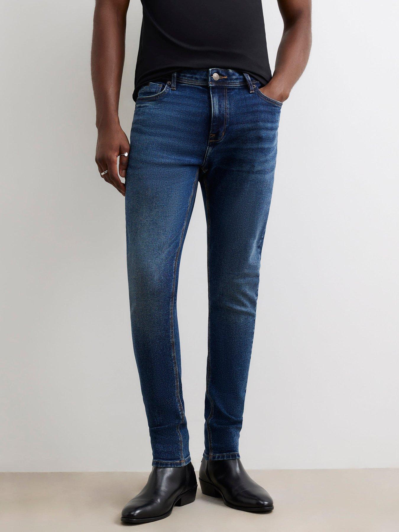 Image 1 of 6 of River Island Spray On Jeans - Blue